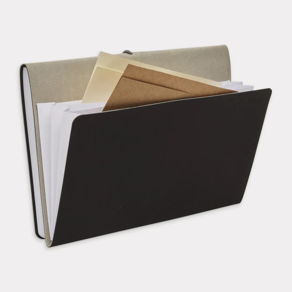 4 Otto A5 Notebook with File Pocket 192 Pages Tan, 4 of 5