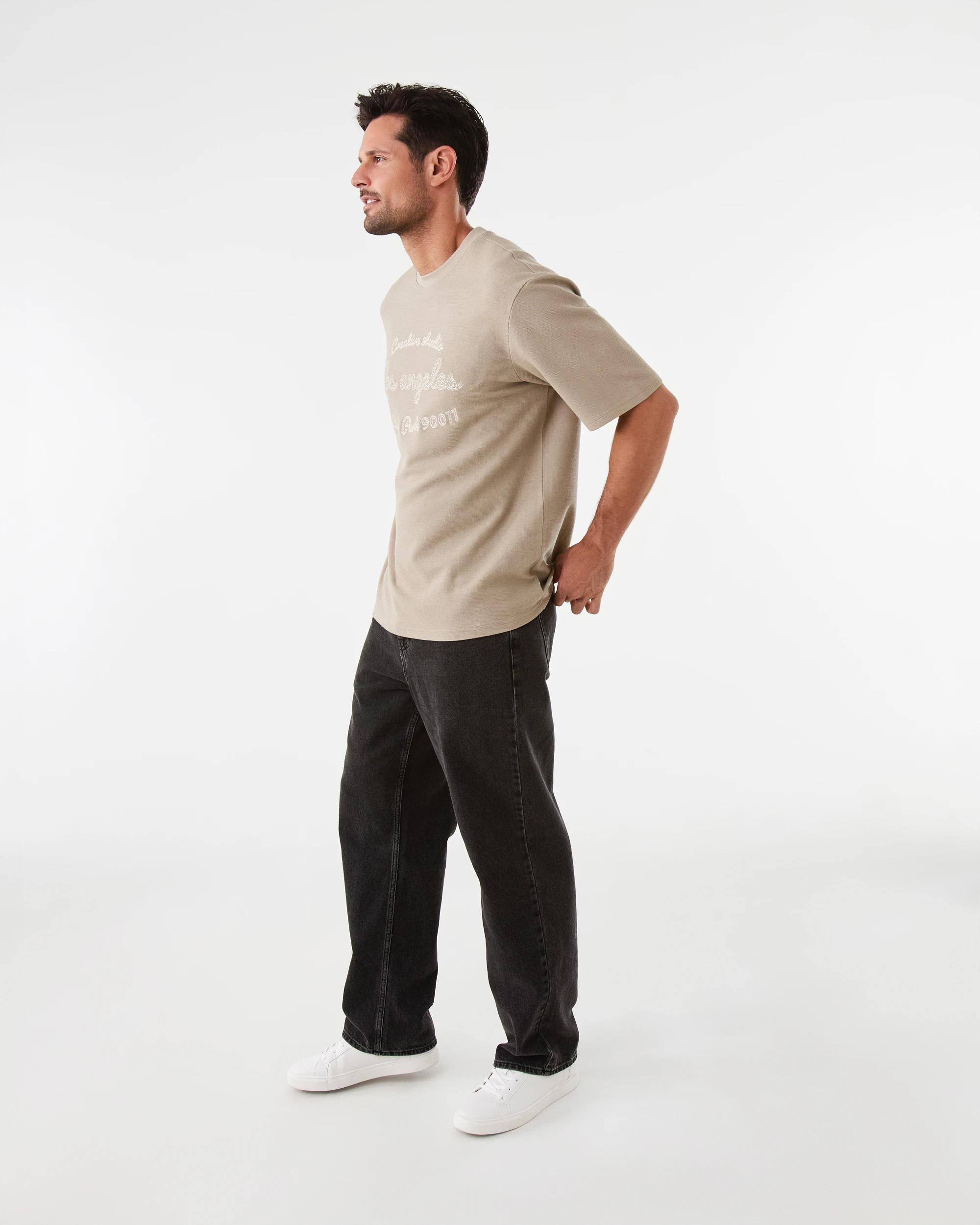 3 Textured Print T-shirt Bge Los, 3 of 7