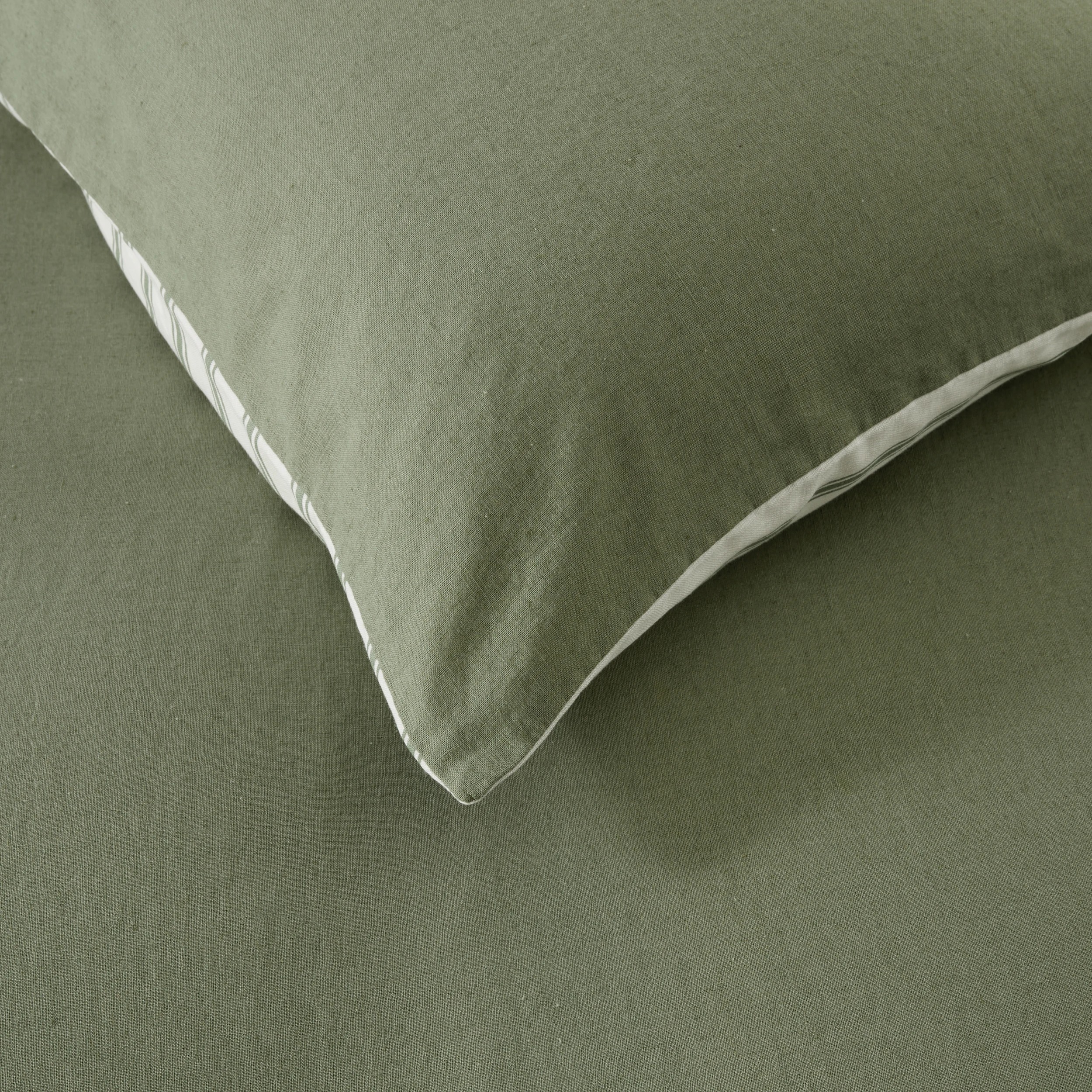 5 Linen Cotton Reversible Quilt Cover Set - Queen Bed, Forest, 5 of 9