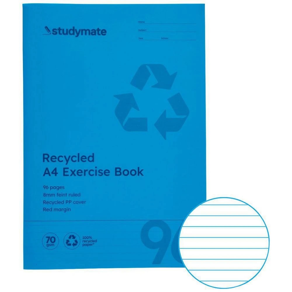1 Studymate PP A4 Exercise Book 96 Page Blue, 1 of 3