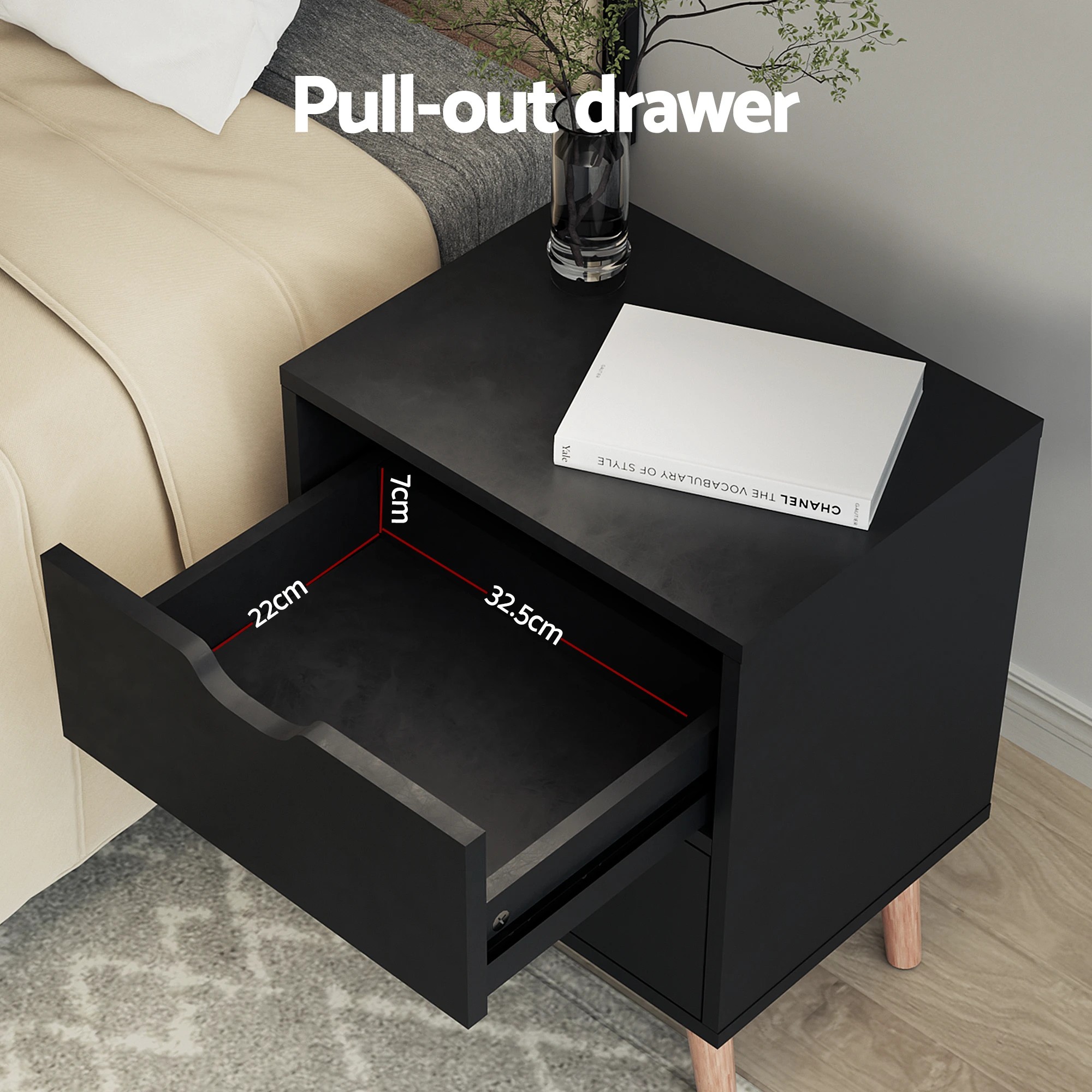 5 Artiss Double Bed Frame and Bedside Table Set Boucle  with Headboard  Nightstand - Multi, 5 of 5