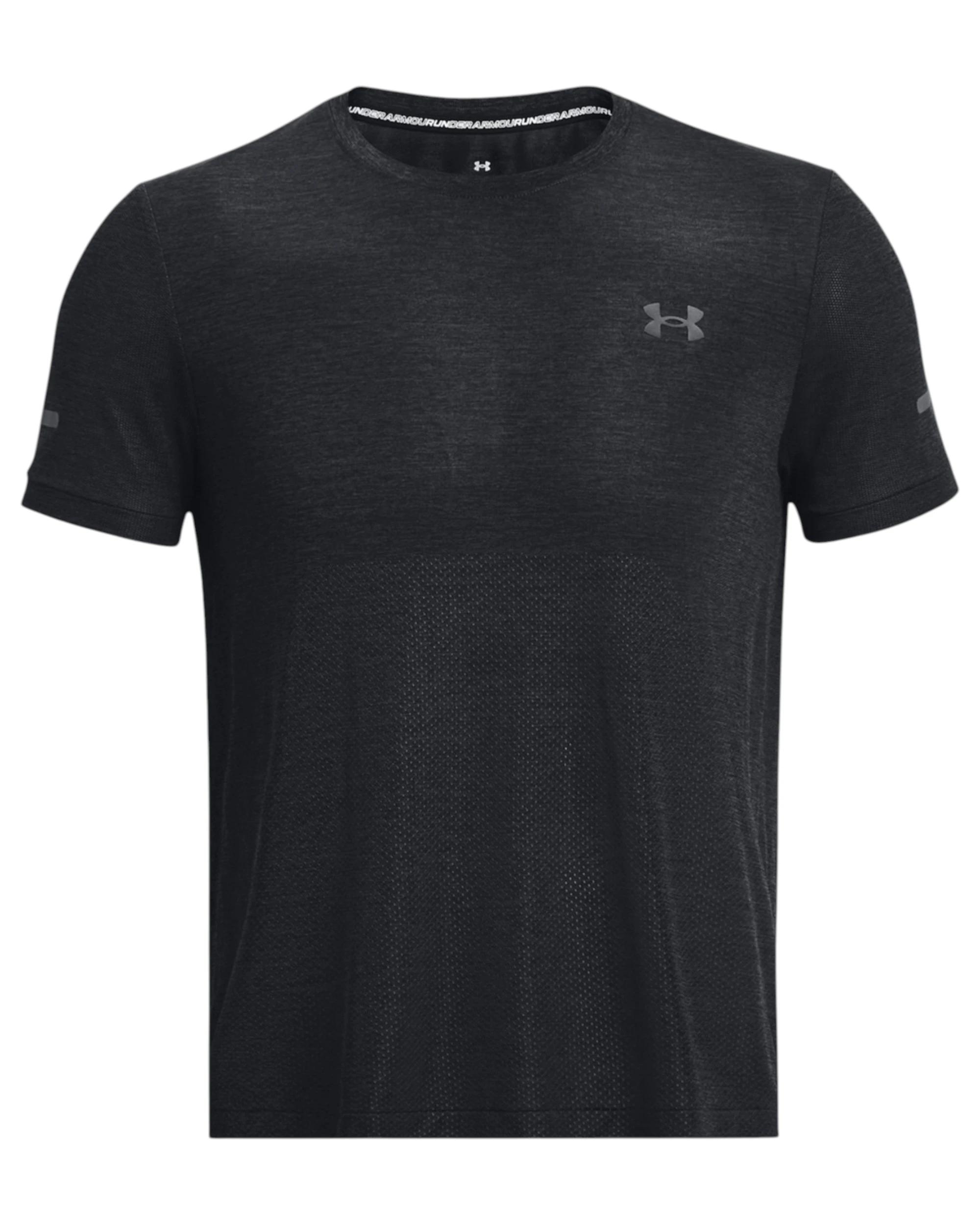 1 Under Armour Mens Black Seamless Stride Short Sleeve BLACK, 1 of 6
