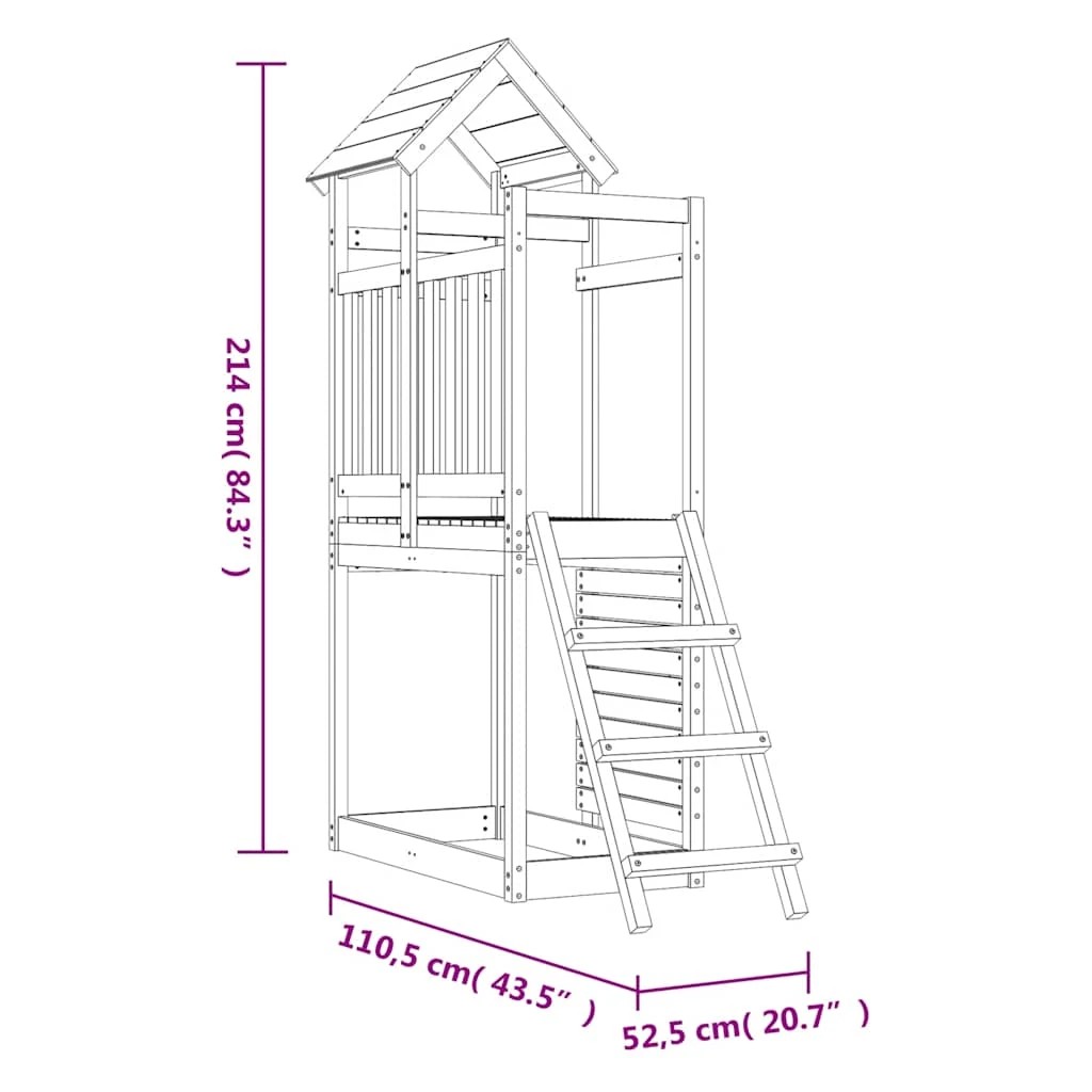 7 vidaXL Outdoor Playset Pine Wood - Brown, 7 of 7
