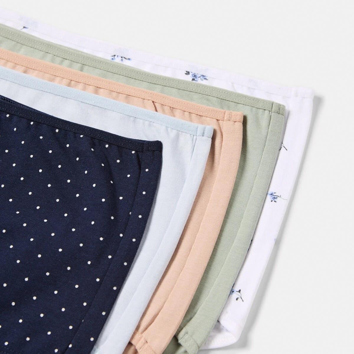 2 5 Pack Cotton Stretch Full Briefs Navy Spot, 2 of 9
