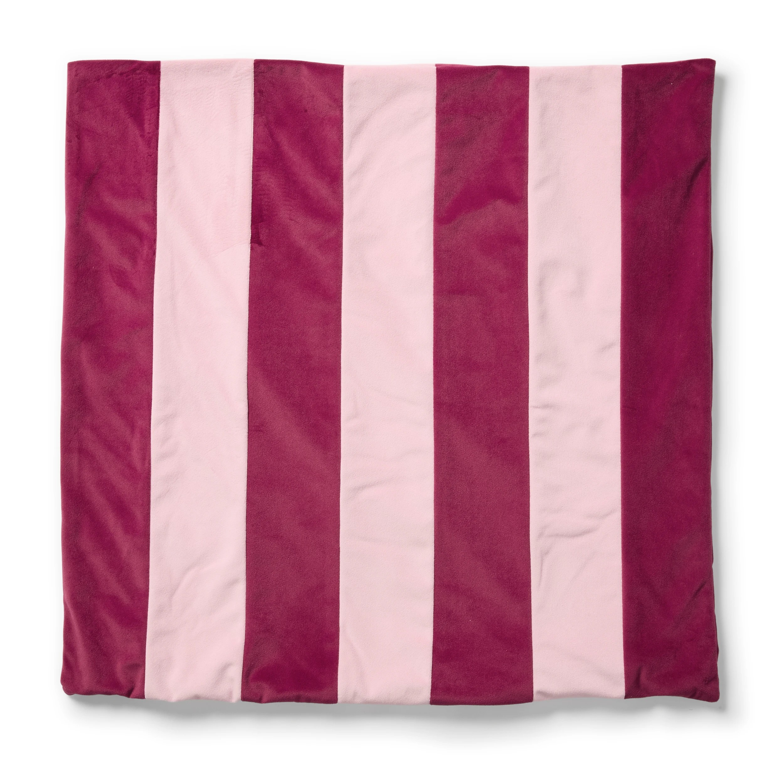 4 60cm Stripe Velvet Cushion Cover - Berry and Pink, 4 of 6