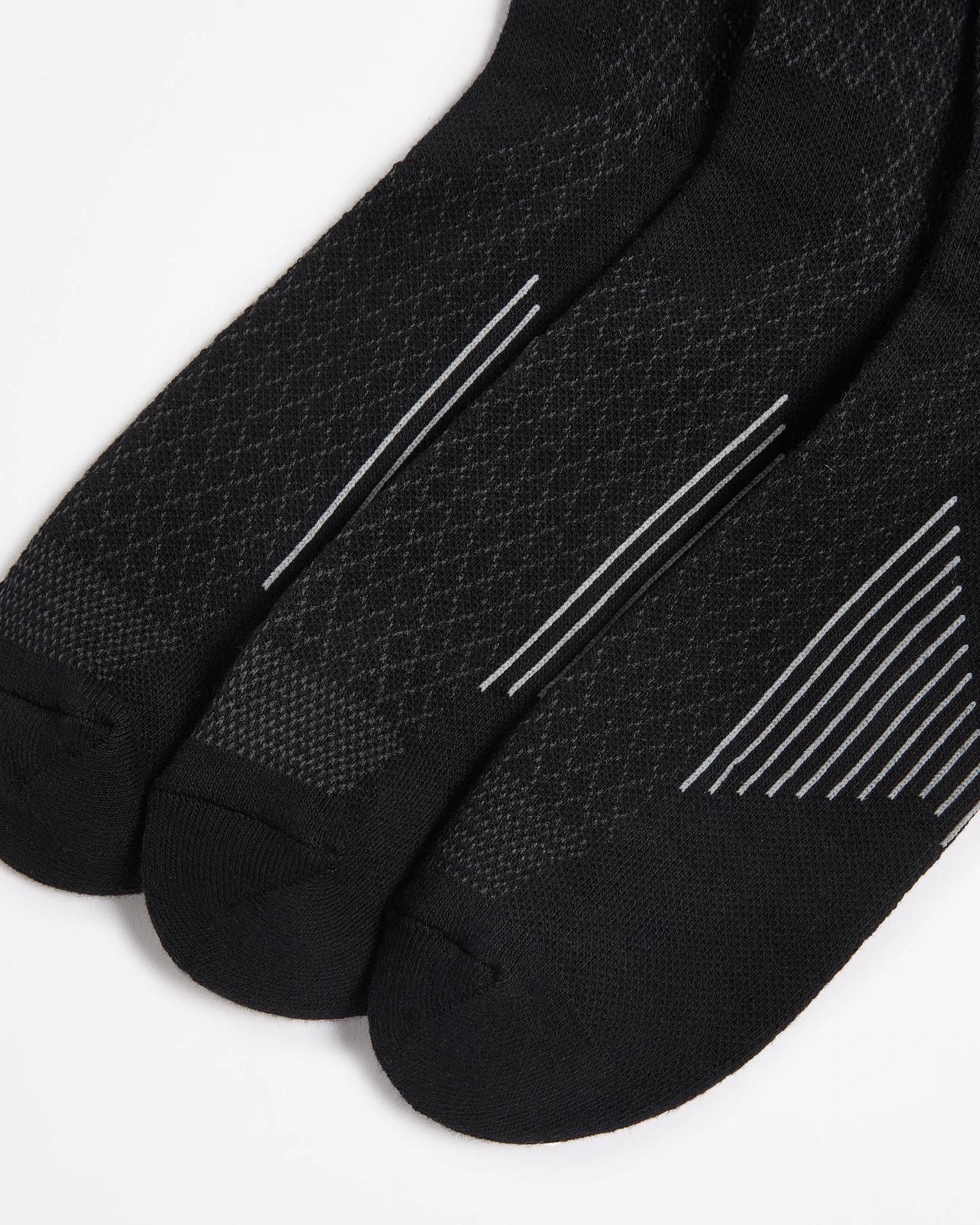 2 Australian Cotton Blend 3 Pack Performance Crew Socks - Maxx BLACK, 2 of 3