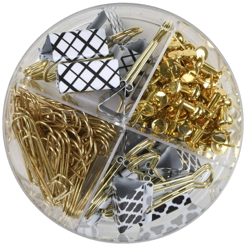 2 Otto Pin & Clip Set Black/Gold 117 Pack, 2 of 7