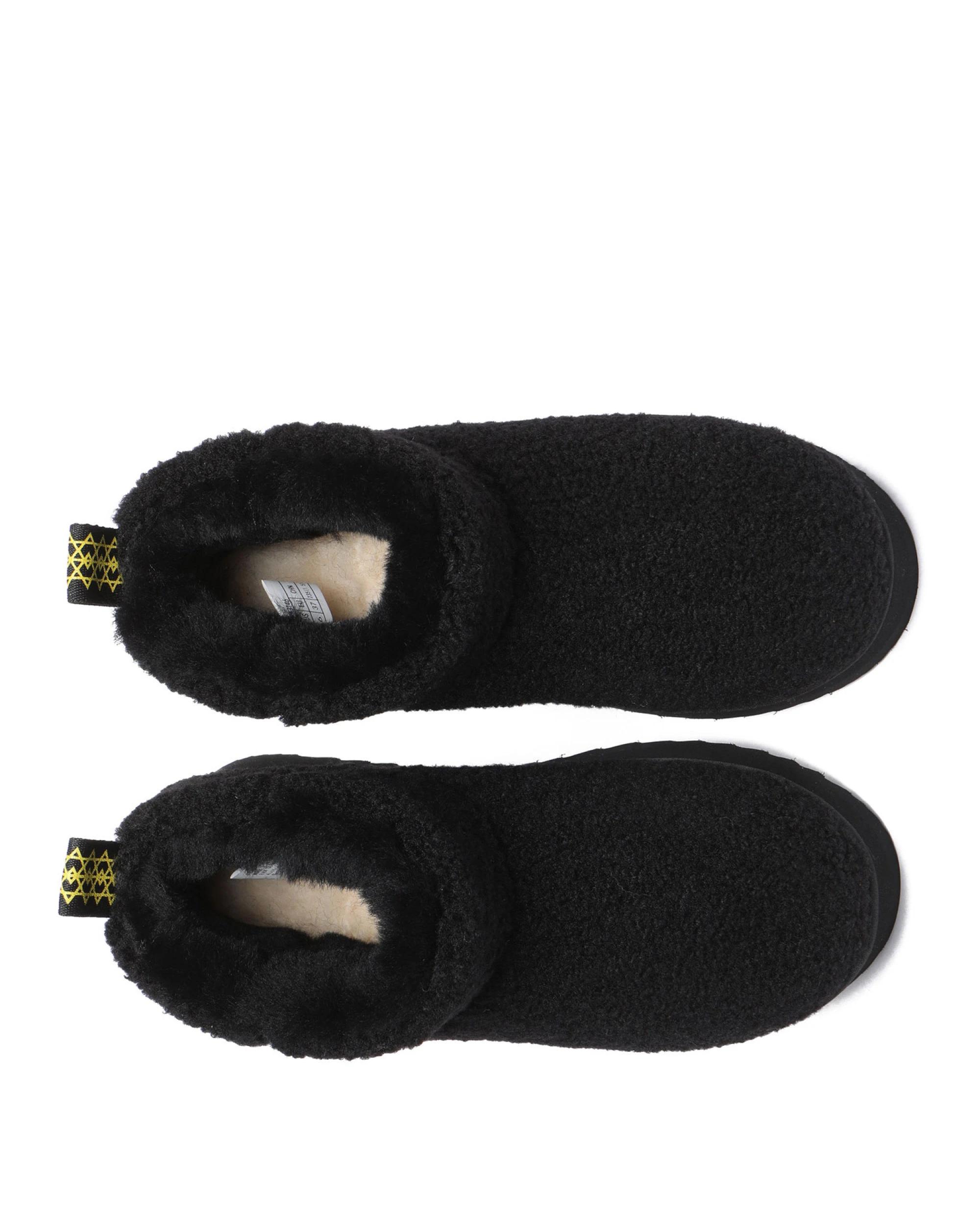 5 Everau Womens Ultra Platform Teddycozy BLACK, 5 of 5
