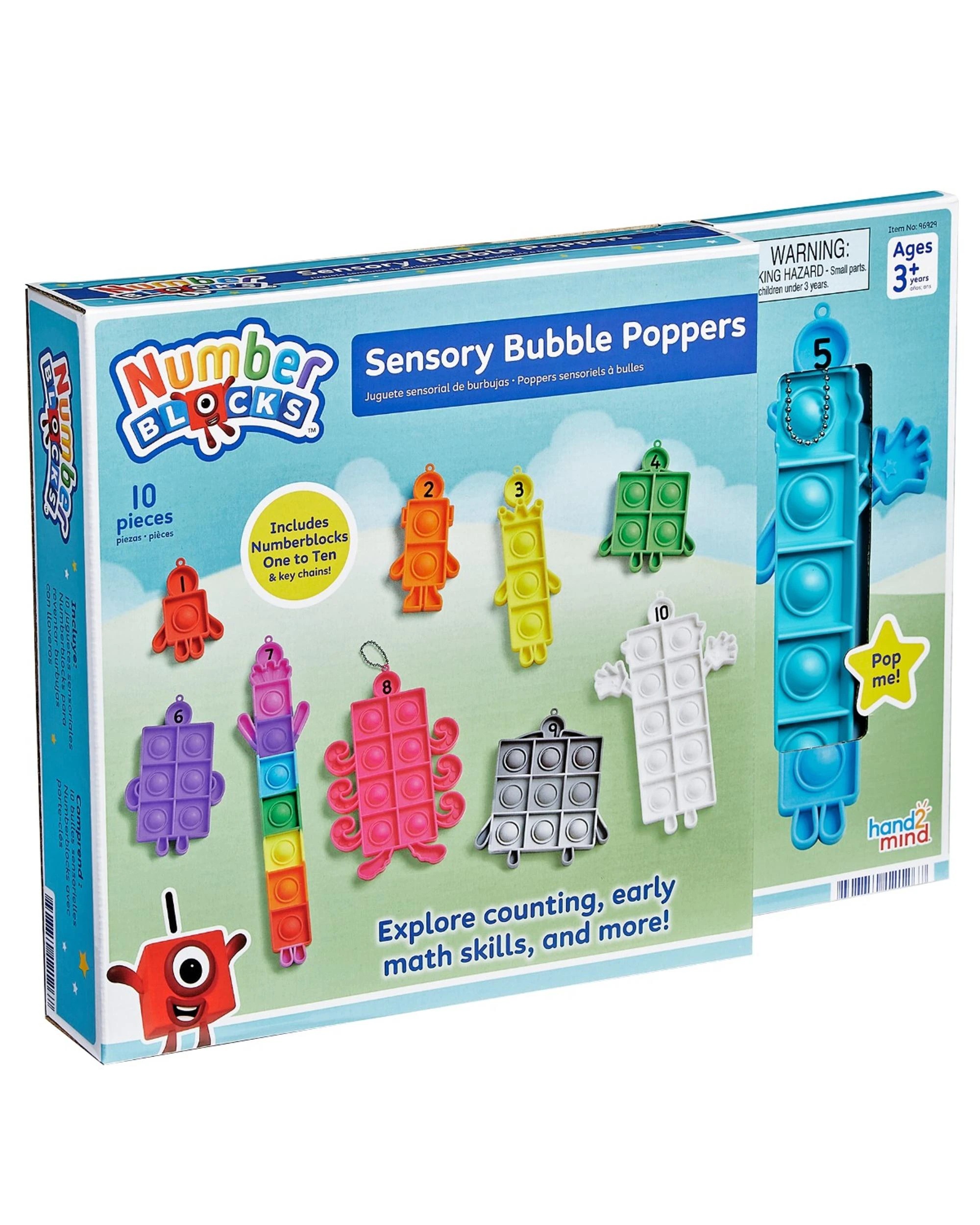 1 Numberblocks Sensory Bubble Poppers One to Ten 10pc Set, 1 of 6