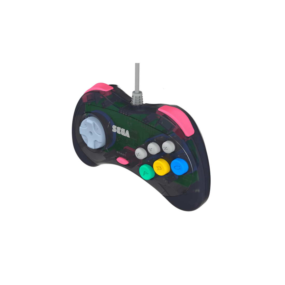 3 Retro-Bit Sega Saturn Wired Control Pad - Slate Grey - Grey, 3 of 4