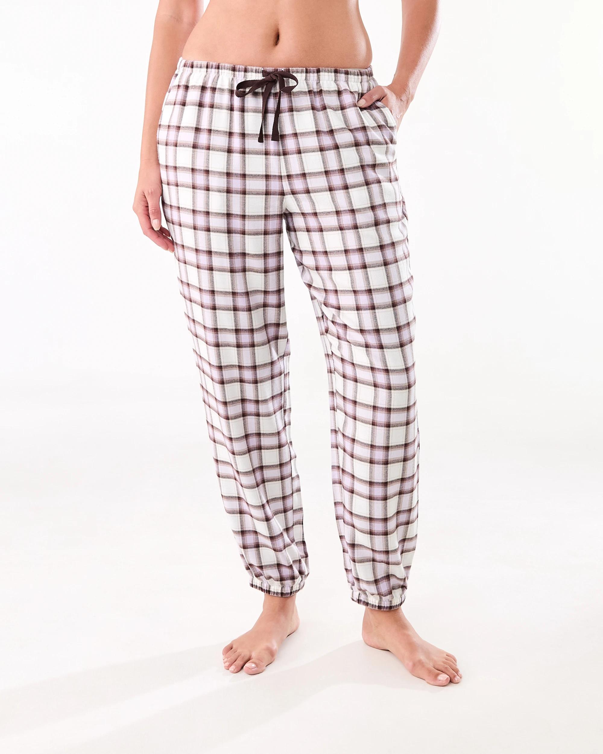 1 Cuffed Flannel Pants Chk Bwn, 1 of 6