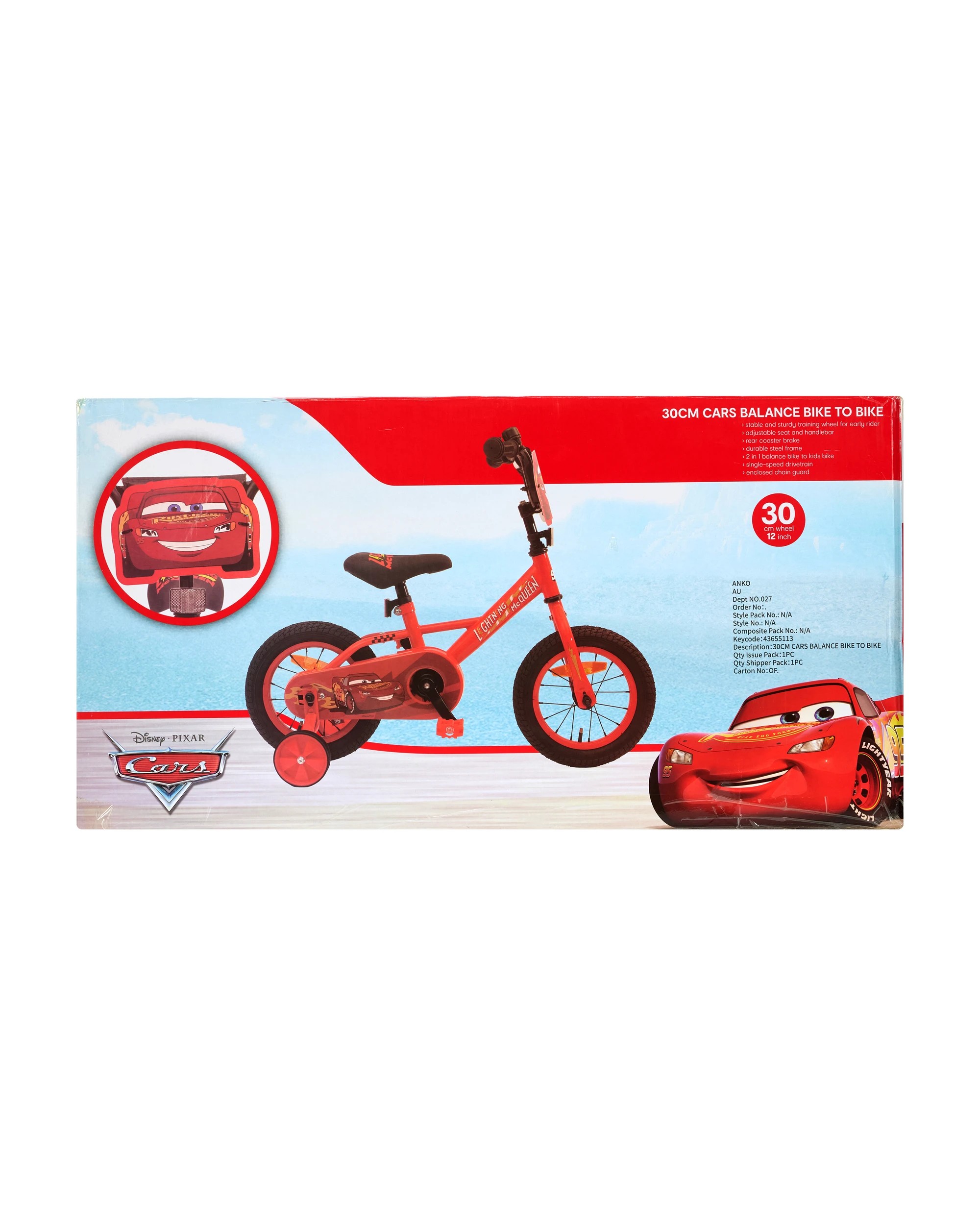 8 Disney Pixar Cars 30cm Balance Bike to Bike, 8 of 9