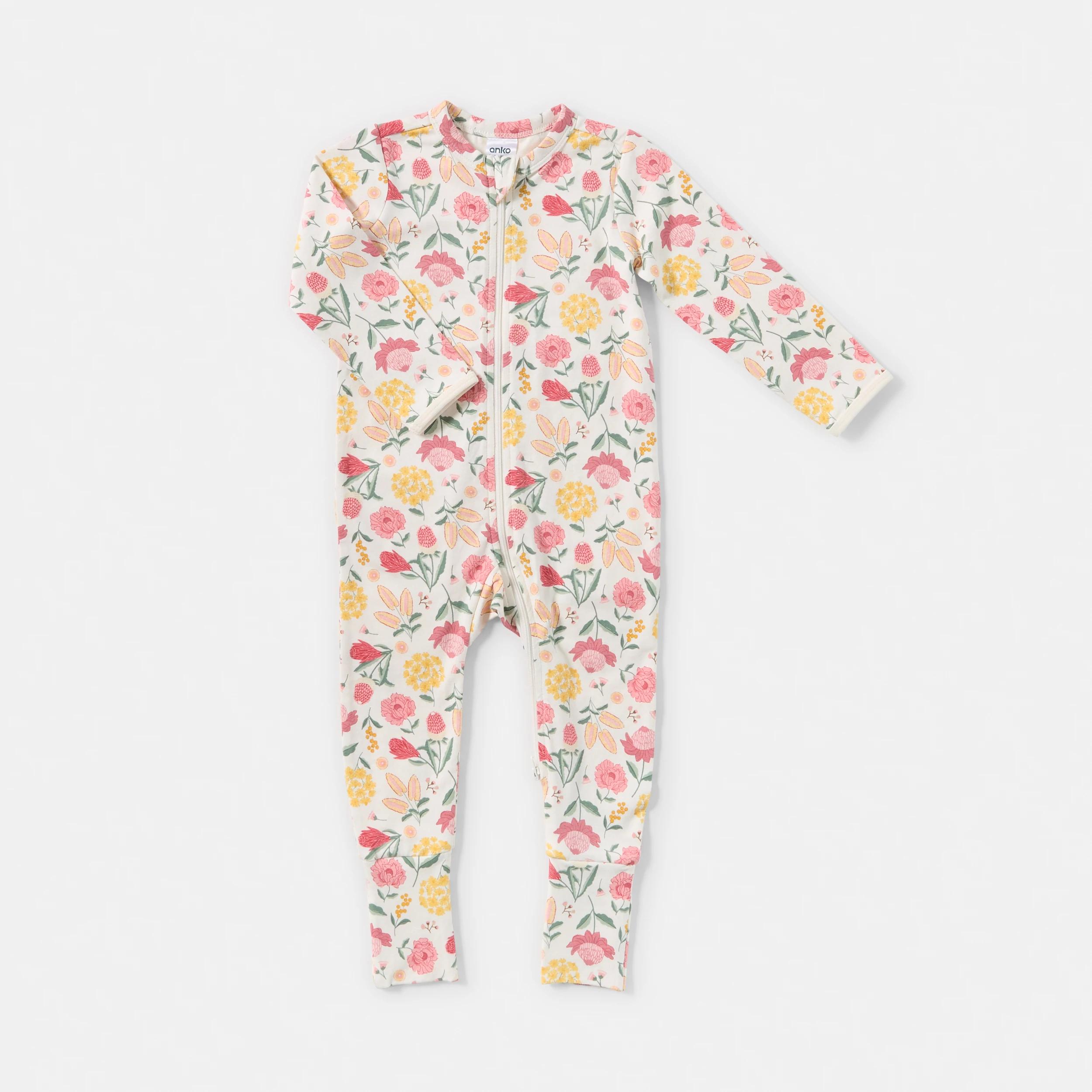 1 Turn Cuff Coverall CREAM NATIVE FLORAL, 1 of 3