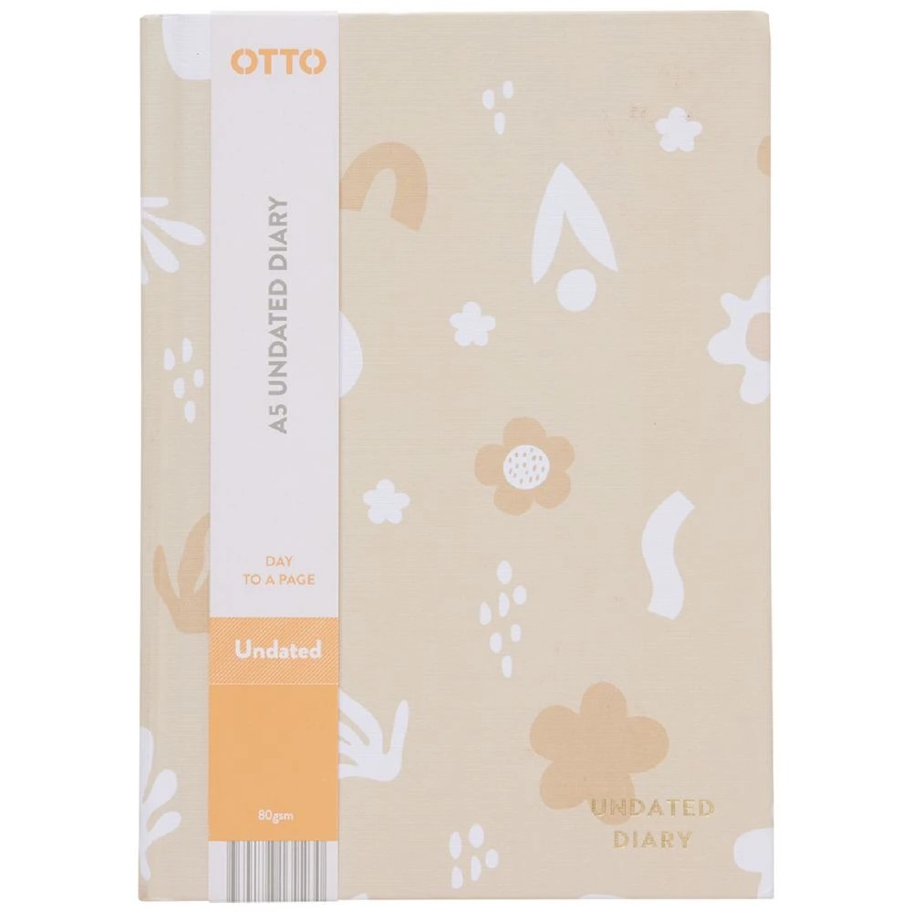 2 Otto A5 Day to Page Undated Diary Floral Abstract, 2 of 6