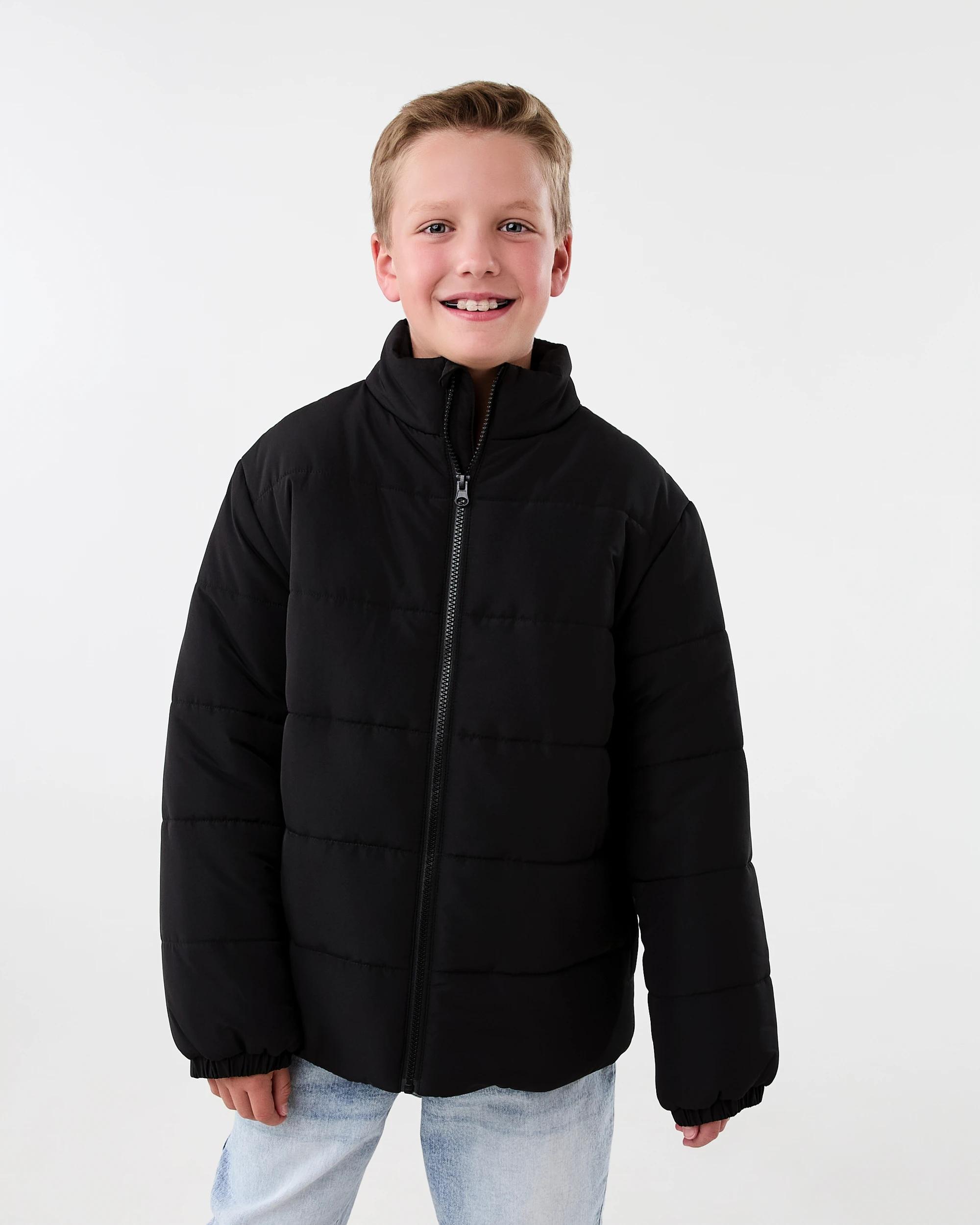 2 Lightweight Puffer Jacket Black, 2 of 8