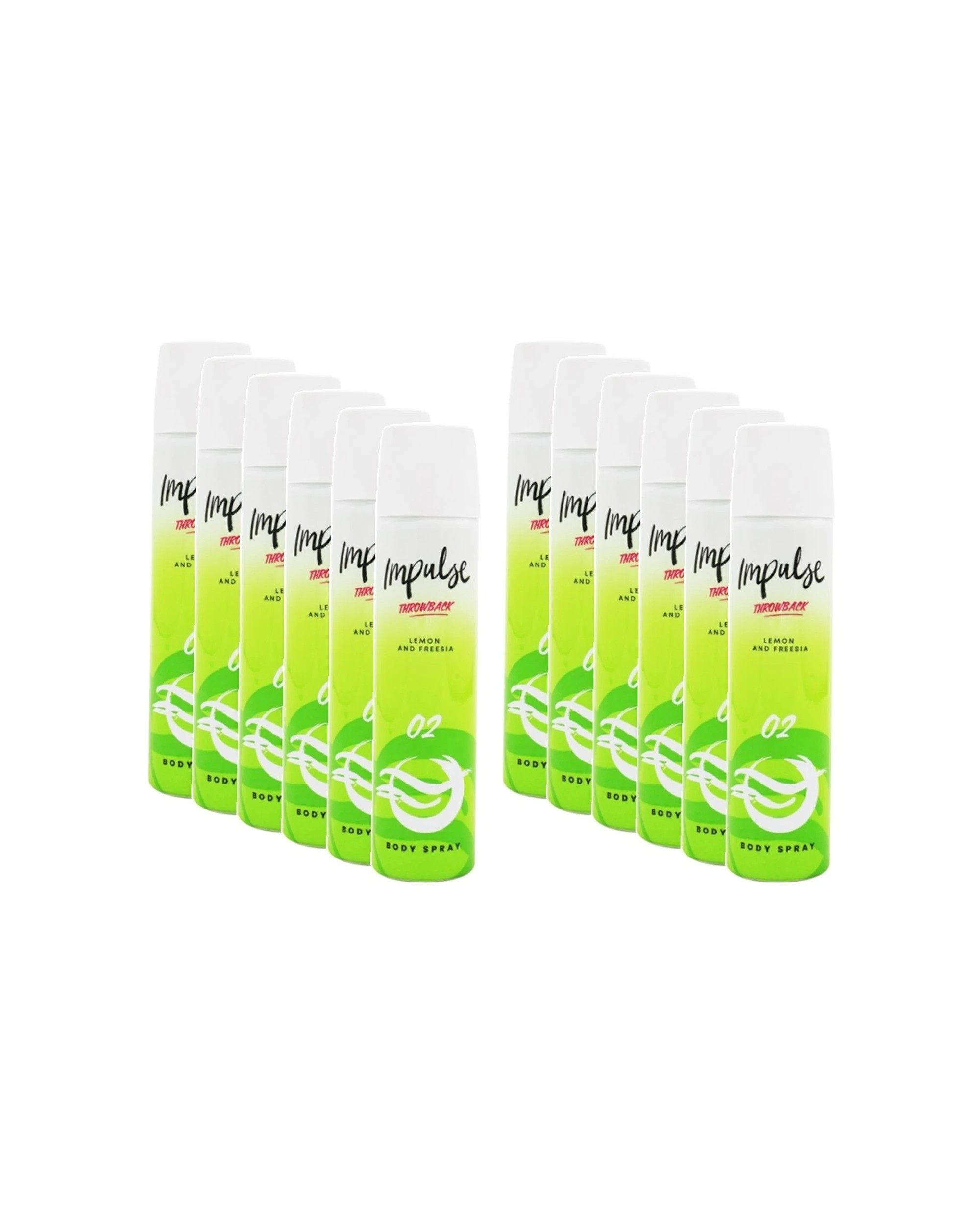 1 Impulse 12PK Body Spray Throwback 02 Lemon And Freesia 75mL - Multi, 1 of 3