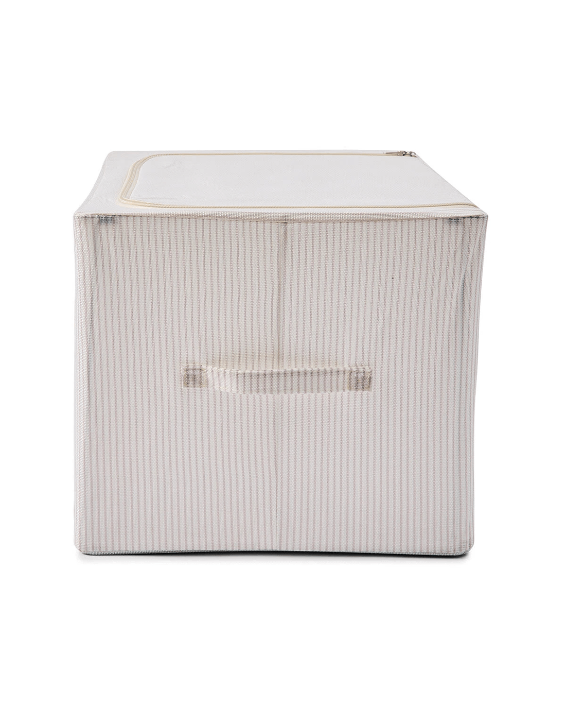 6 Linen Look Collapsible Box with Window - Large, Stripe, 6 of 10