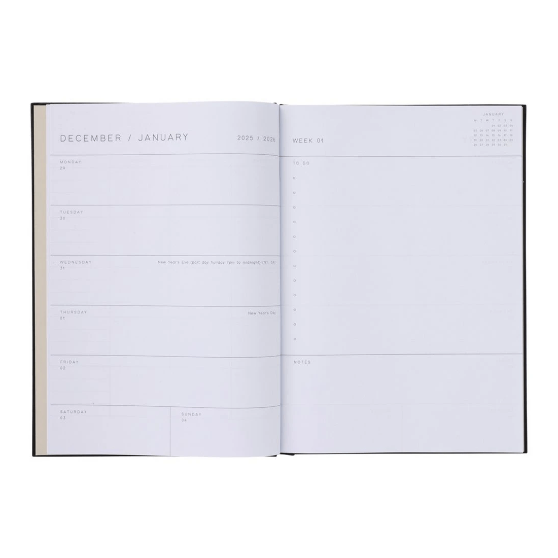 5 Keji A4 WTV Hardcover 2026 Diary Black, 5 of 7