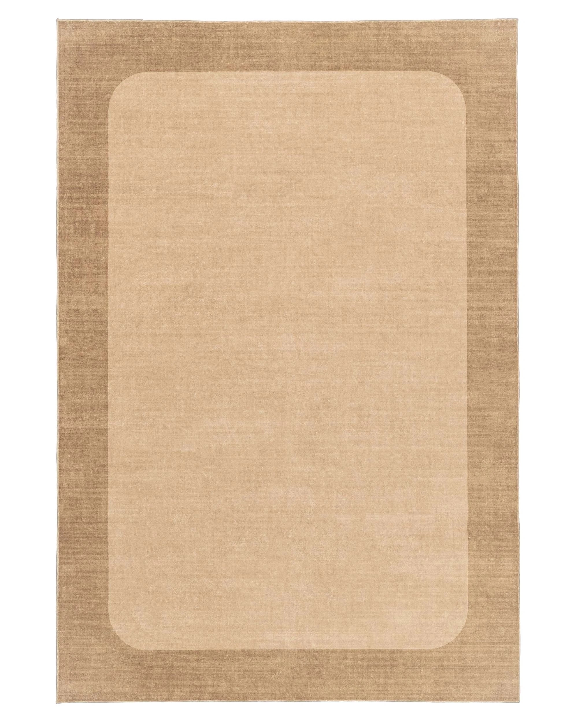 1 Loopsie Ibiza Washable Border Rug-320cm x 230cm - Brown, 1 of 7