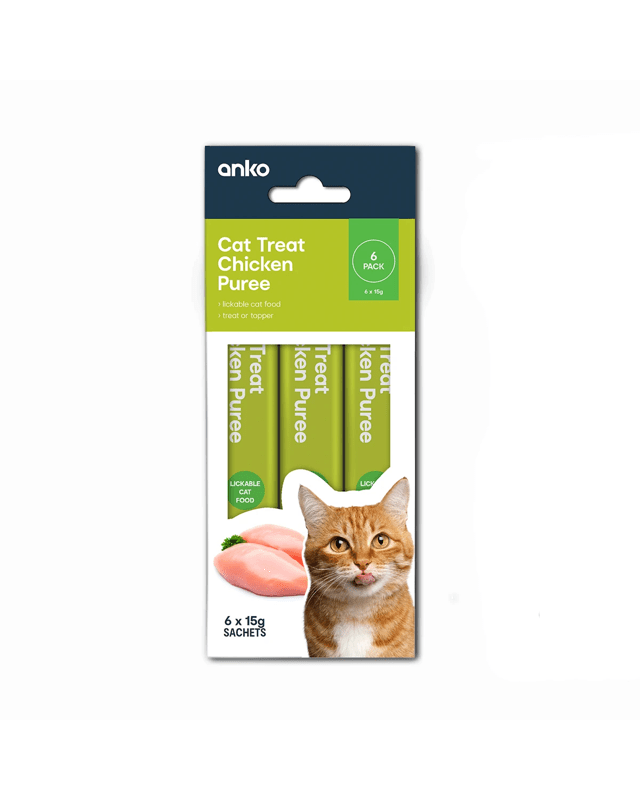 6 Pack Cat Treat Chicken Puree Sac