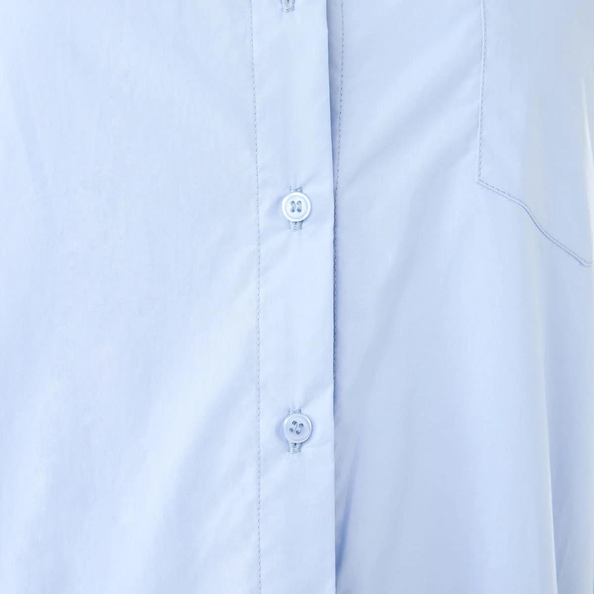 6 Long Sleeve Oversized Cotton Shirt Bruni Blue, 6 of 7