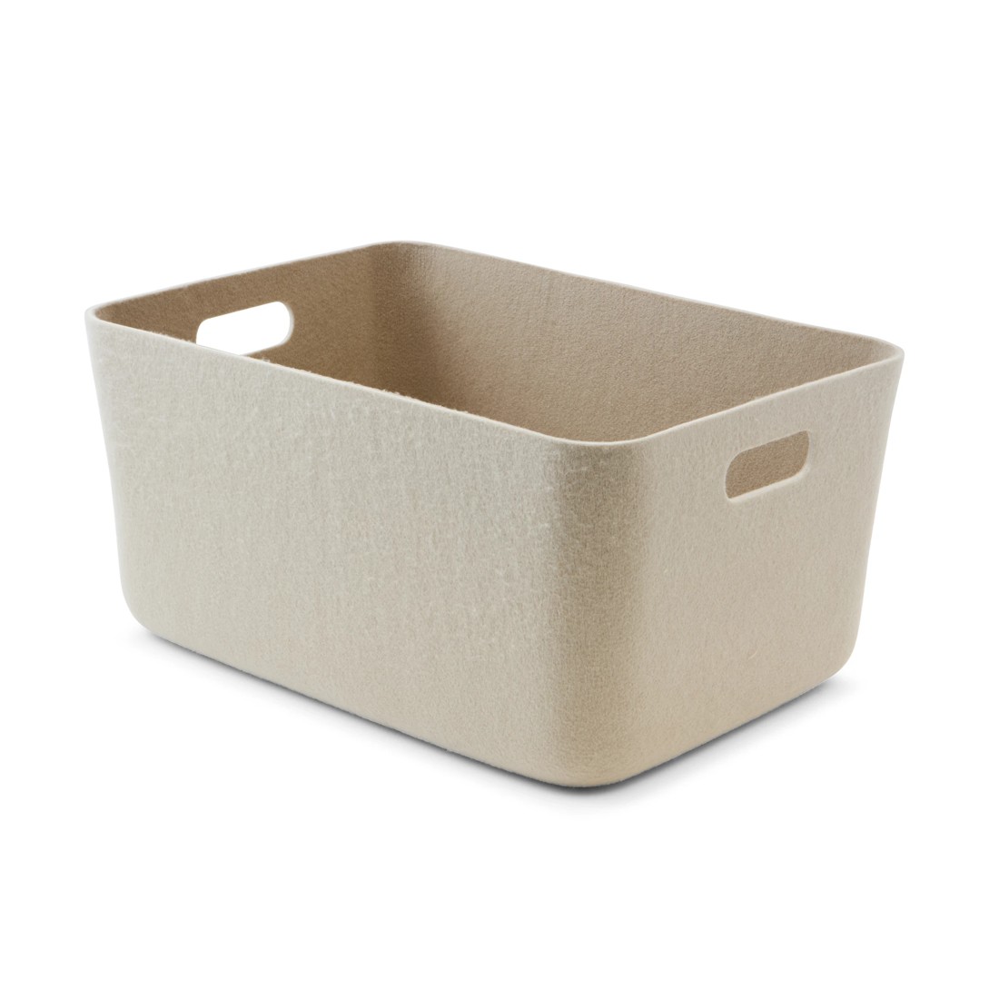 3 2 Tone Flat Felt Basket - Grey, 3 of 7