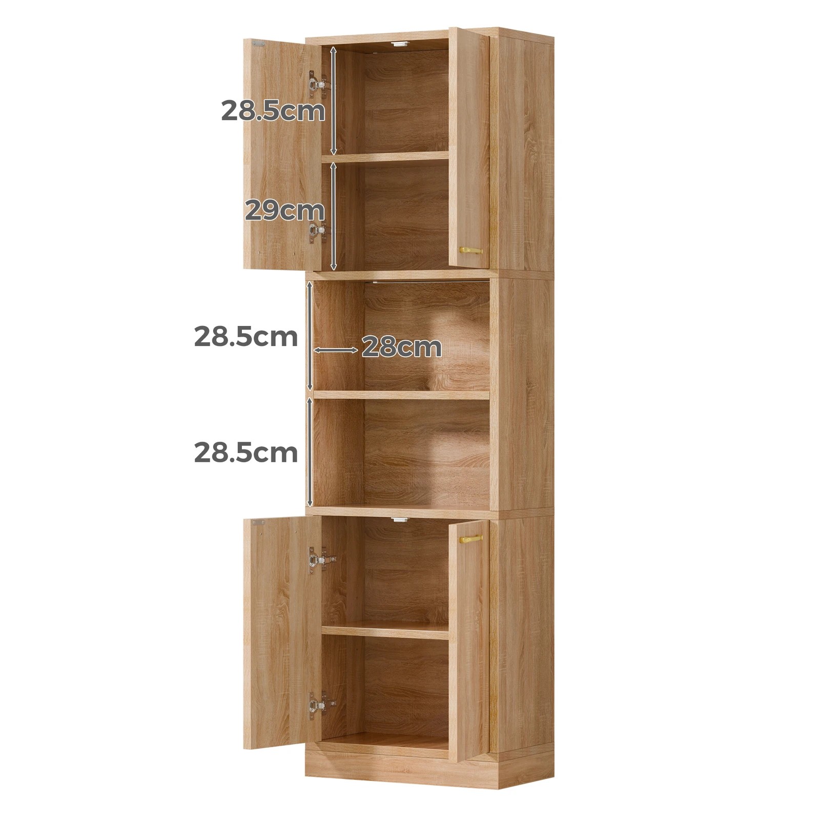 10 Alfordson Buffet Sideboard Cupboard Storage Cabinet Kitchen Pantry 190CM - Oak, 10 of 10
