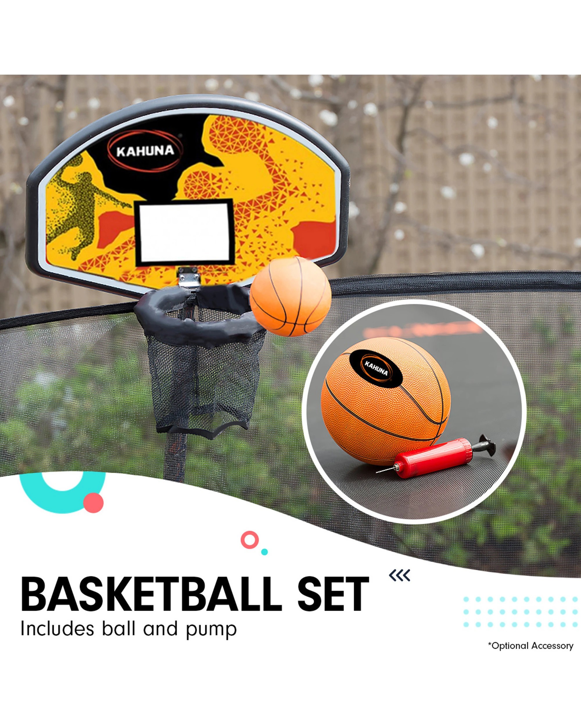 10 Kahuna 8 ft x 11 ft Rectangular Trampoline Rainbow Outdoor, 10 of 10