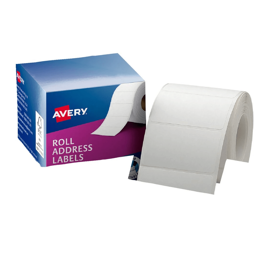 1 Avery Roll Address Labels 63 x 36mm White 500 Pack, 1 of 1