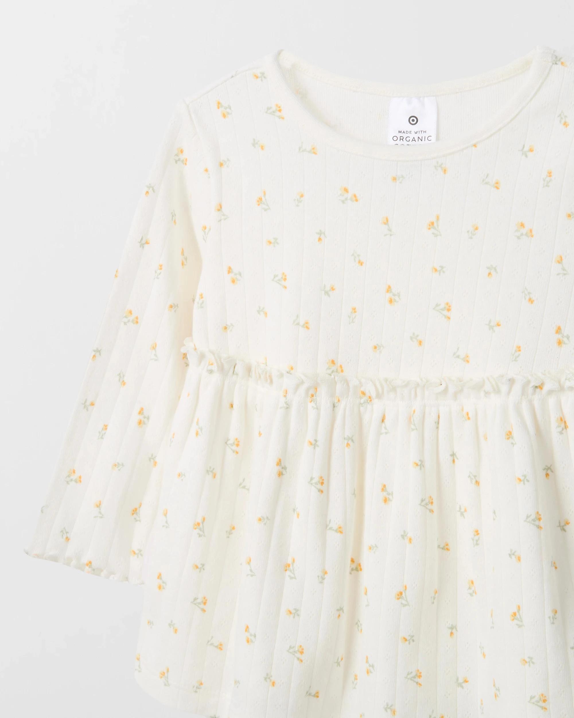 5 Target Baby Organic Cotton Baby Rib Dress and Bike Shorts 2 Piece Set FLORAL, 5 of 5