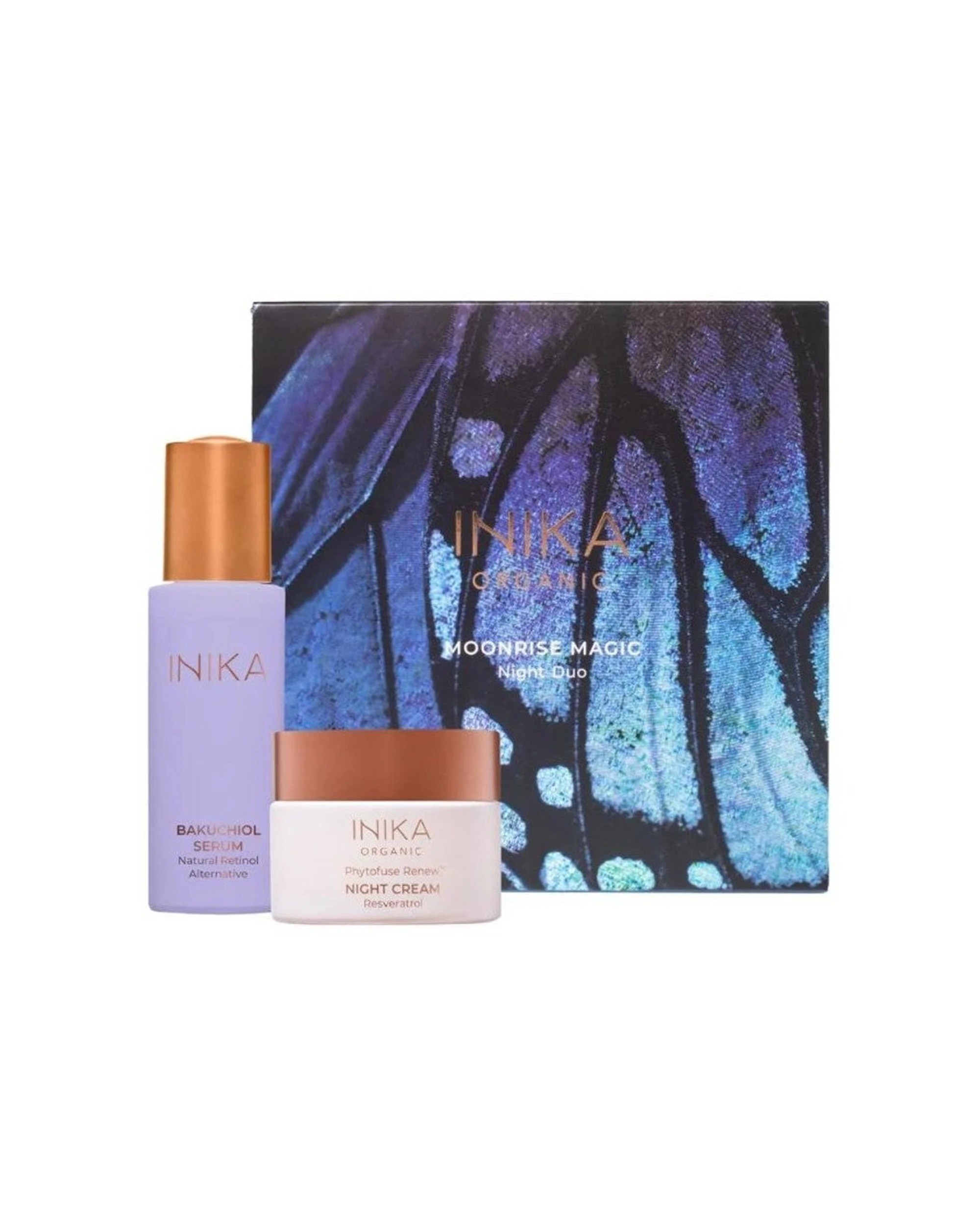 1 Inika Organic 2pc Moonrise Magic Night Duo Set With Bakuchiol Serum & Cream - Multi, 1 of 3
