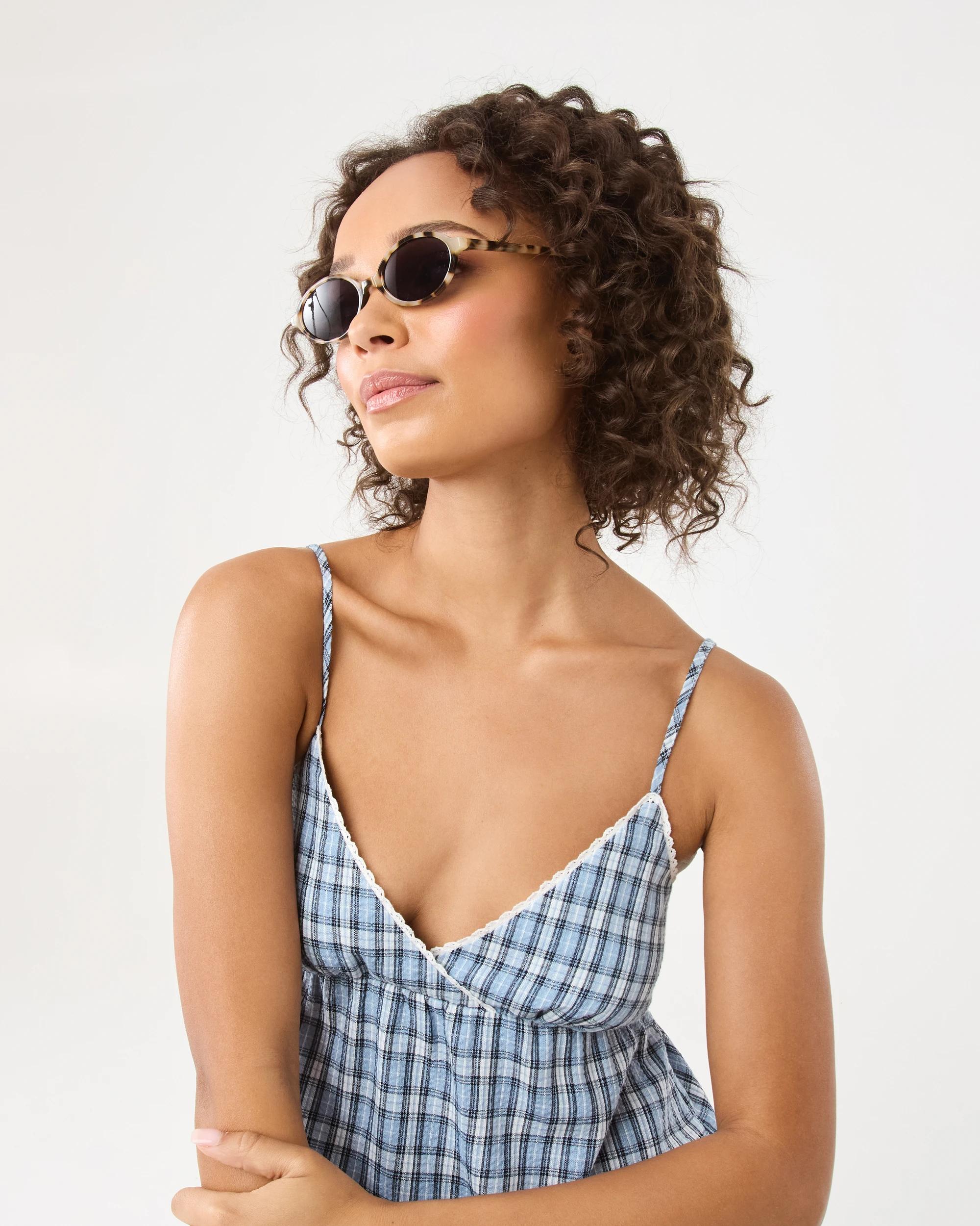 5 Oval Sunglasses Cream Tort, 5 of 8