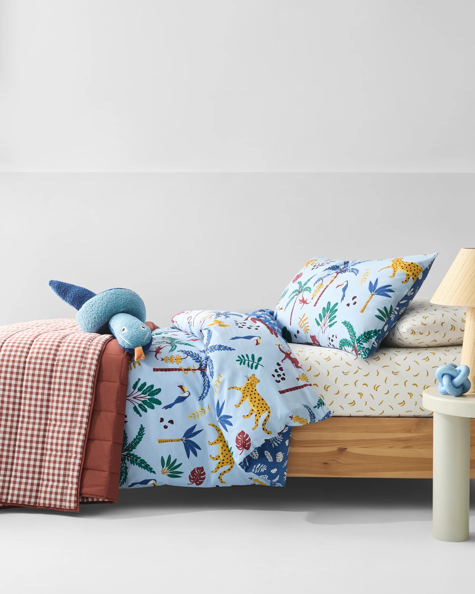 2 Target Arlen Jungle Australian Cotton Kids Quilt Cover Set - Single Bed - Blue, 2 of 9