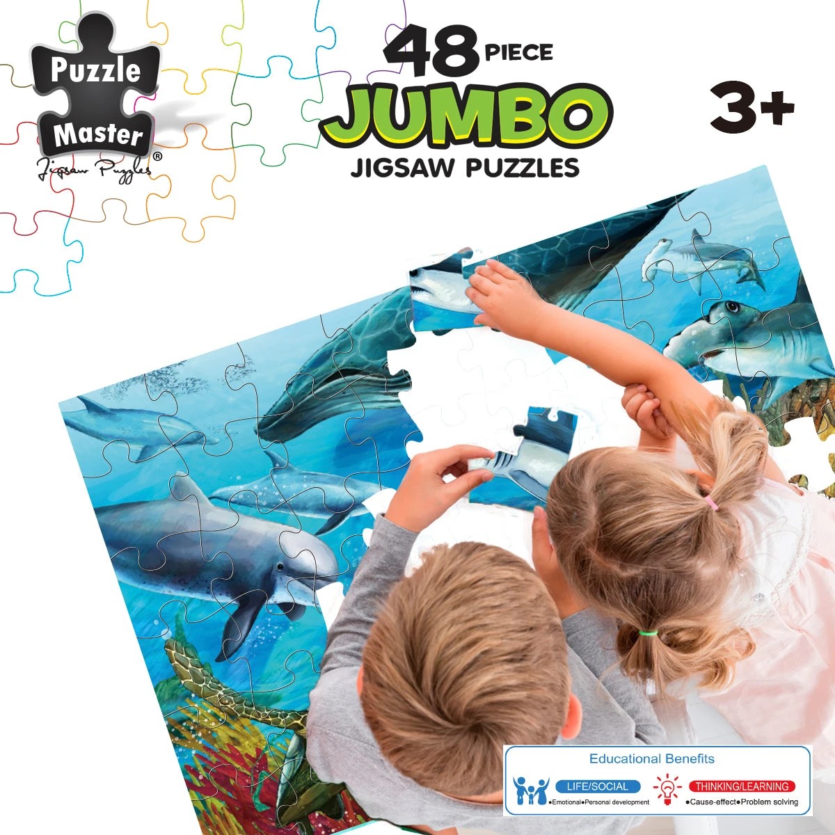 3 Puzzle Master 48 Piece Jumbo Floor Puzzle Underwater World, 3 of 3
