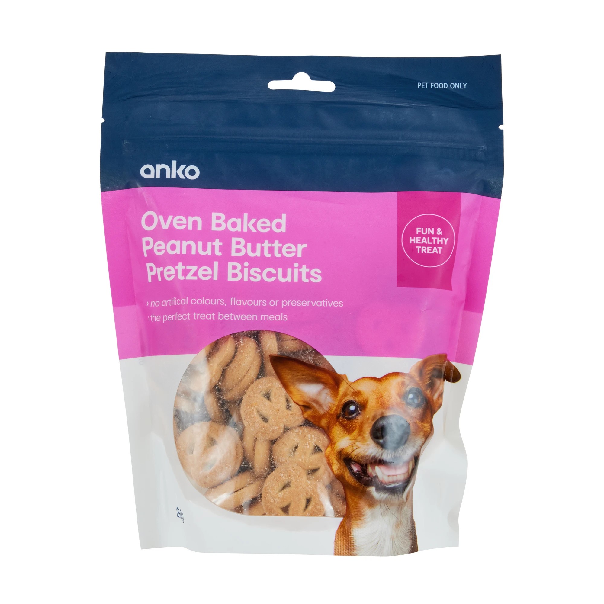 1 Pet Treat Peanut Butter Pretzel Biscuits, 1 of 3