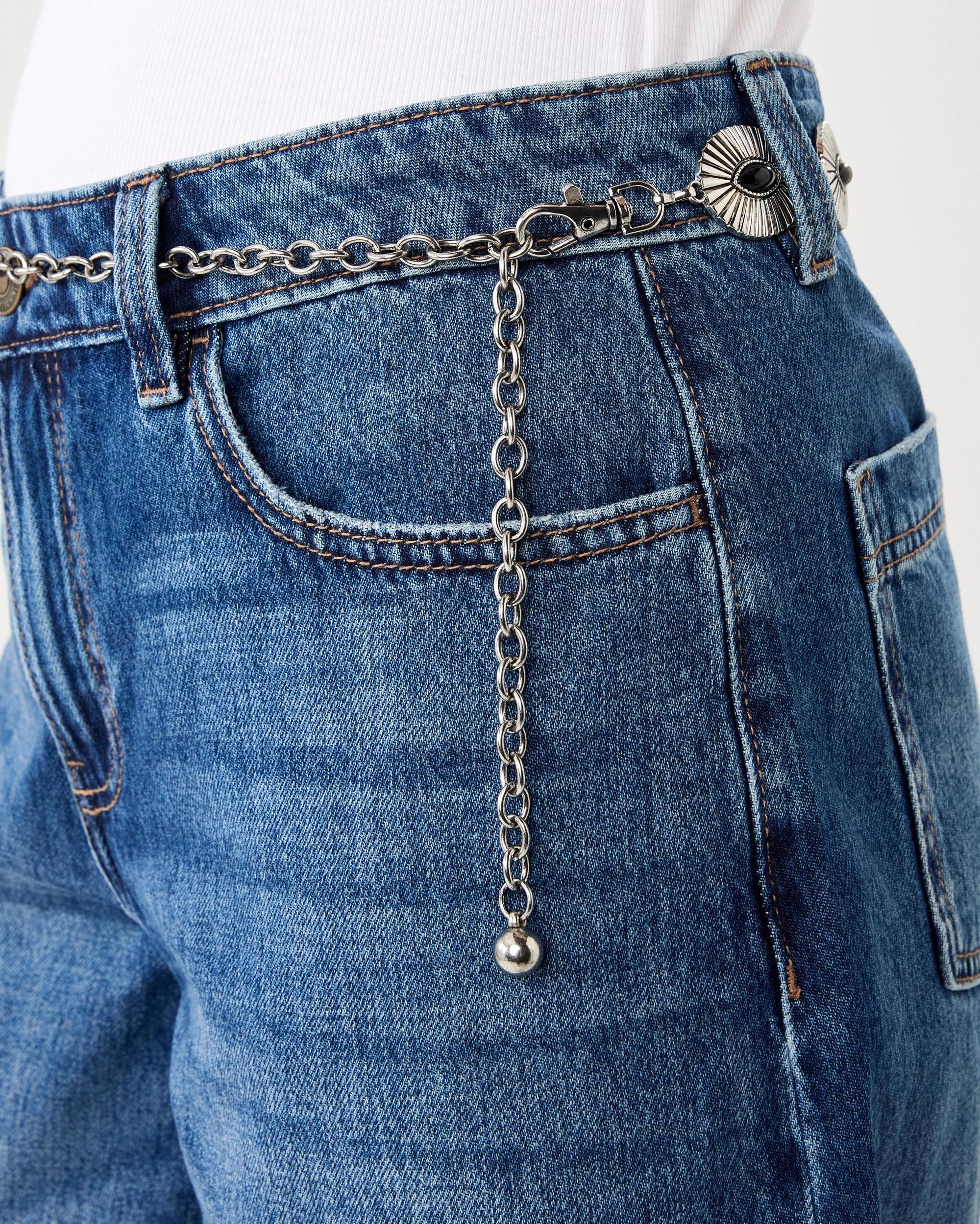 5 Black Stone Chain Belt Silver, 5 of 5