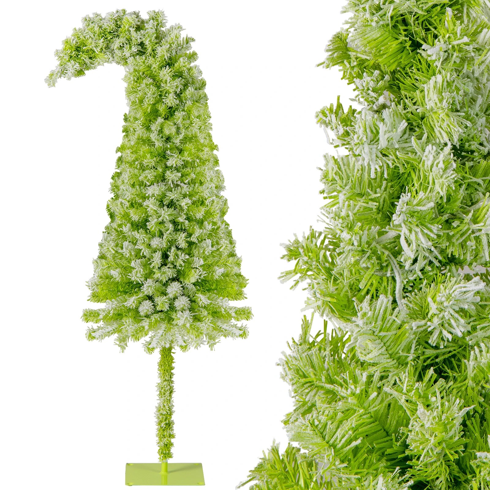5 Costway 1.8M Pre-Lit Christmas Tree Bendable Top Whimsical Artificial Xmas Tree w/120 LEDs, 5 of 6