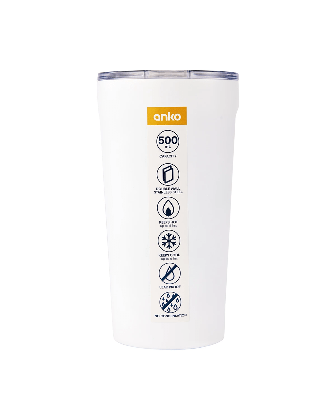8 500ml White Stainless Steel Coffee Tumbler, 8 of 8