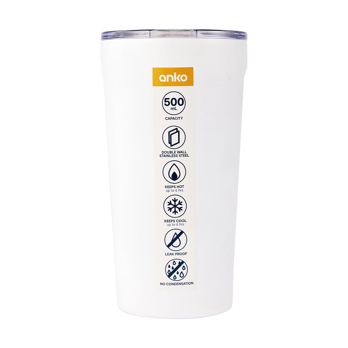 8 500ml White Stainless Steel Coffee Tumbler, 8 of 8