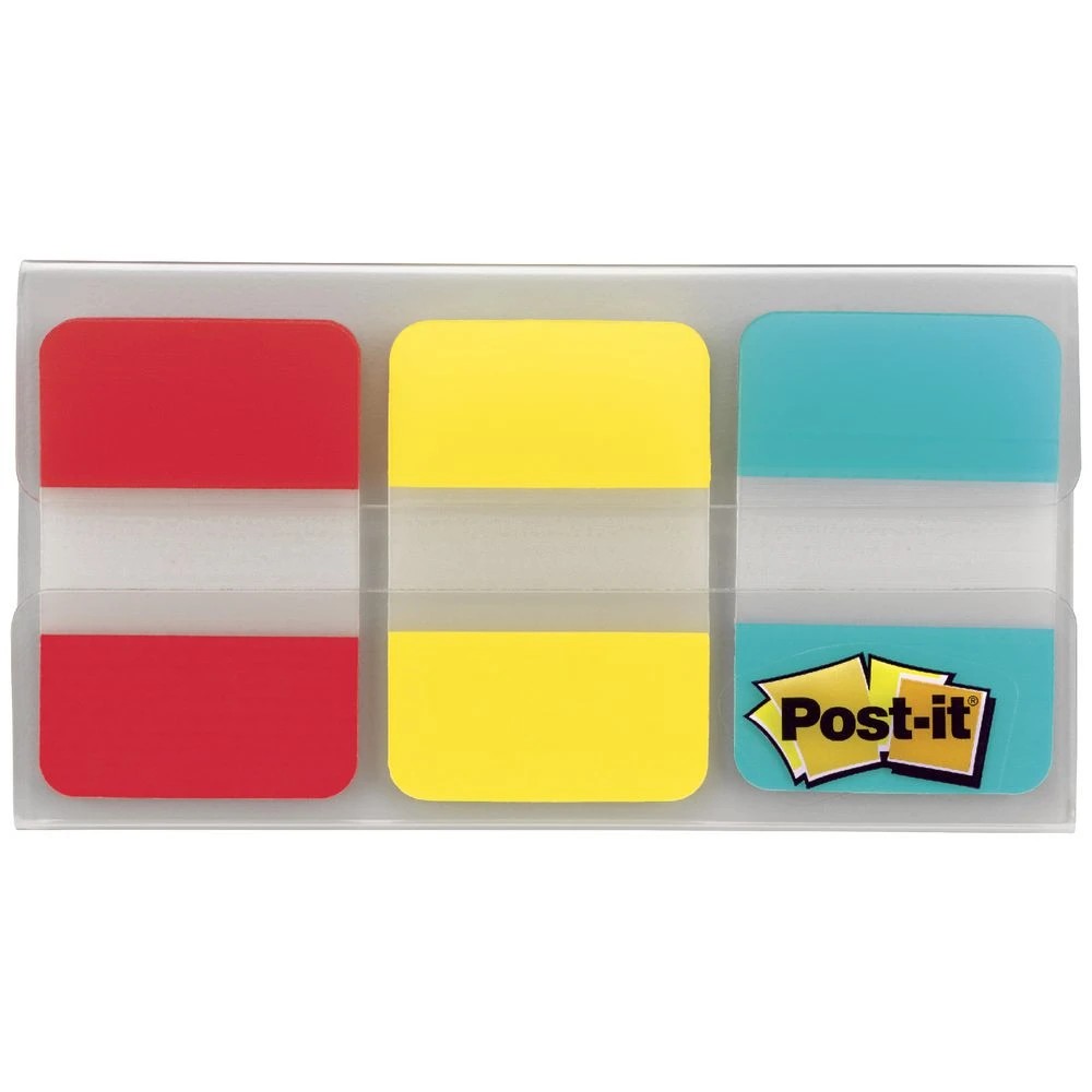 2 Post-it Durable Tabs 25 x38mm Red/Yellow/Blue 3 Pack, 2 of 2
