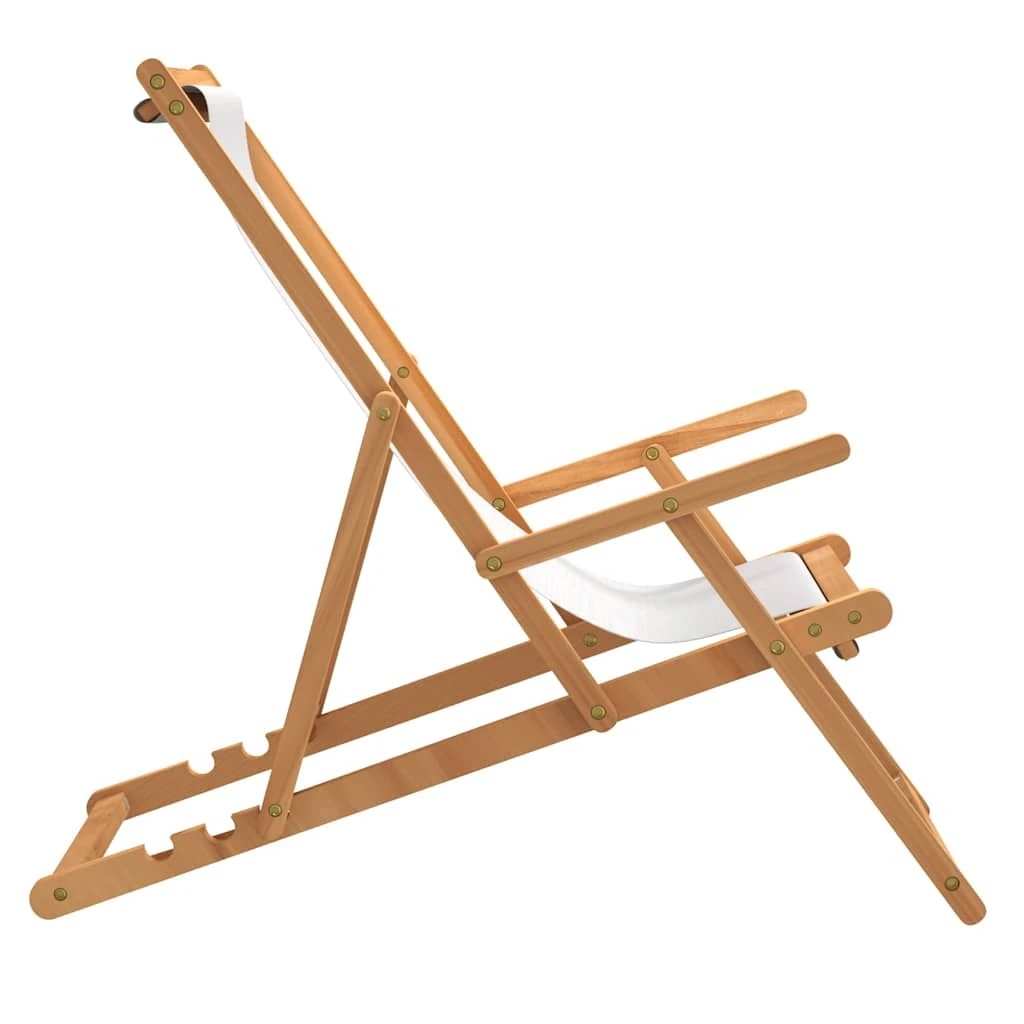 4 vidaXL Beach chair Foldable - Beige, 4 of 9