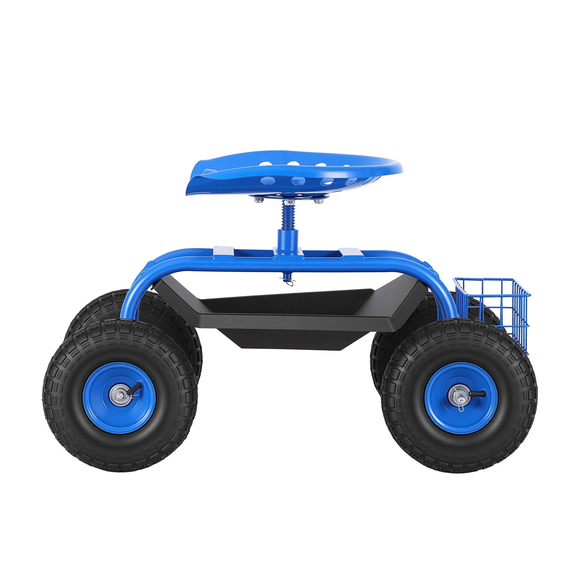 4 Gardeon Garden Seat with Wheels 360 Swivel Adjustable Height Rolling Stool 150kg - Blue, 4 of 9