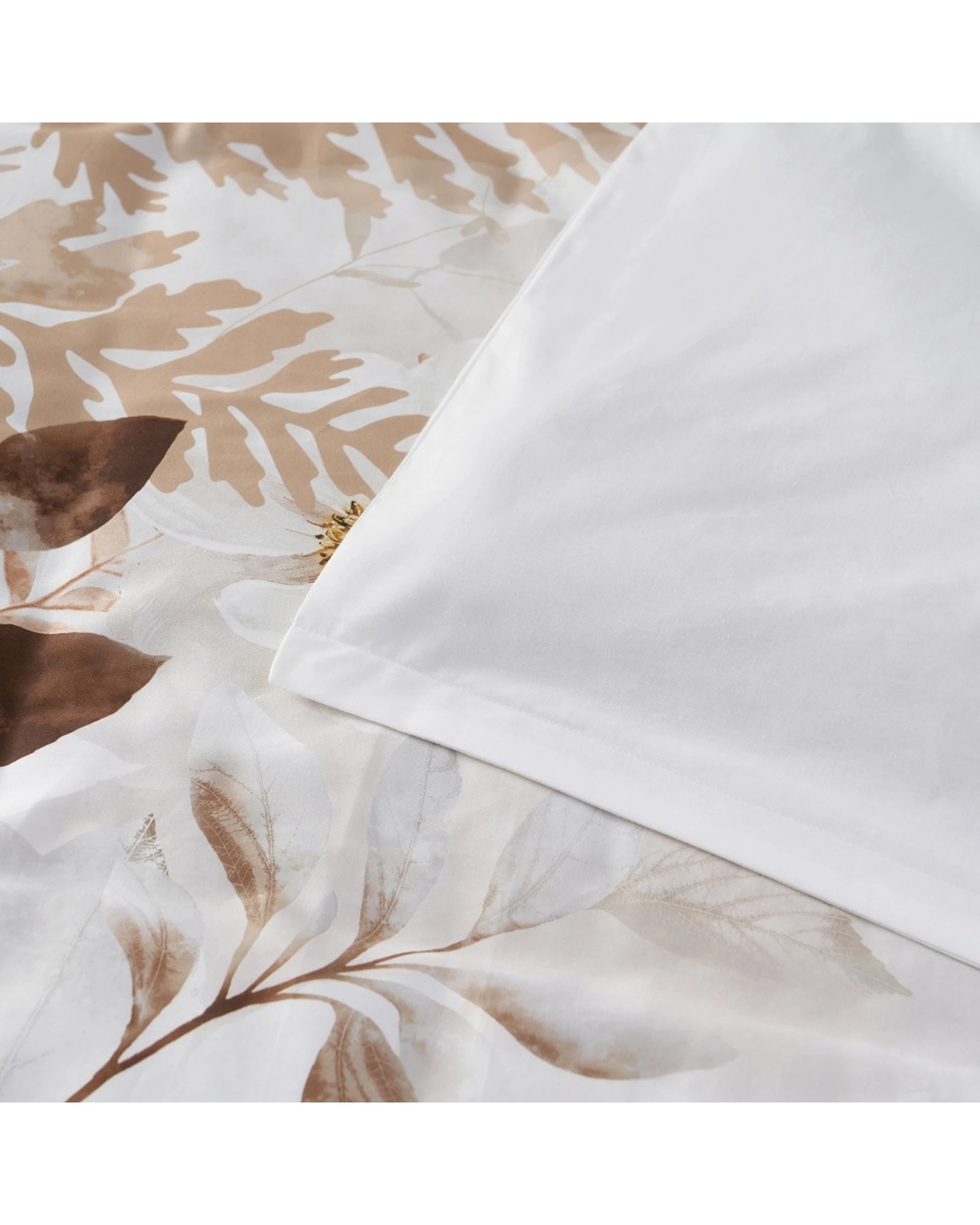 4 Bianca Jubilee Cotton Sateen Quilt Cover Set Floral Natural Motf - Queen Bed - Pattern, 4 of 4