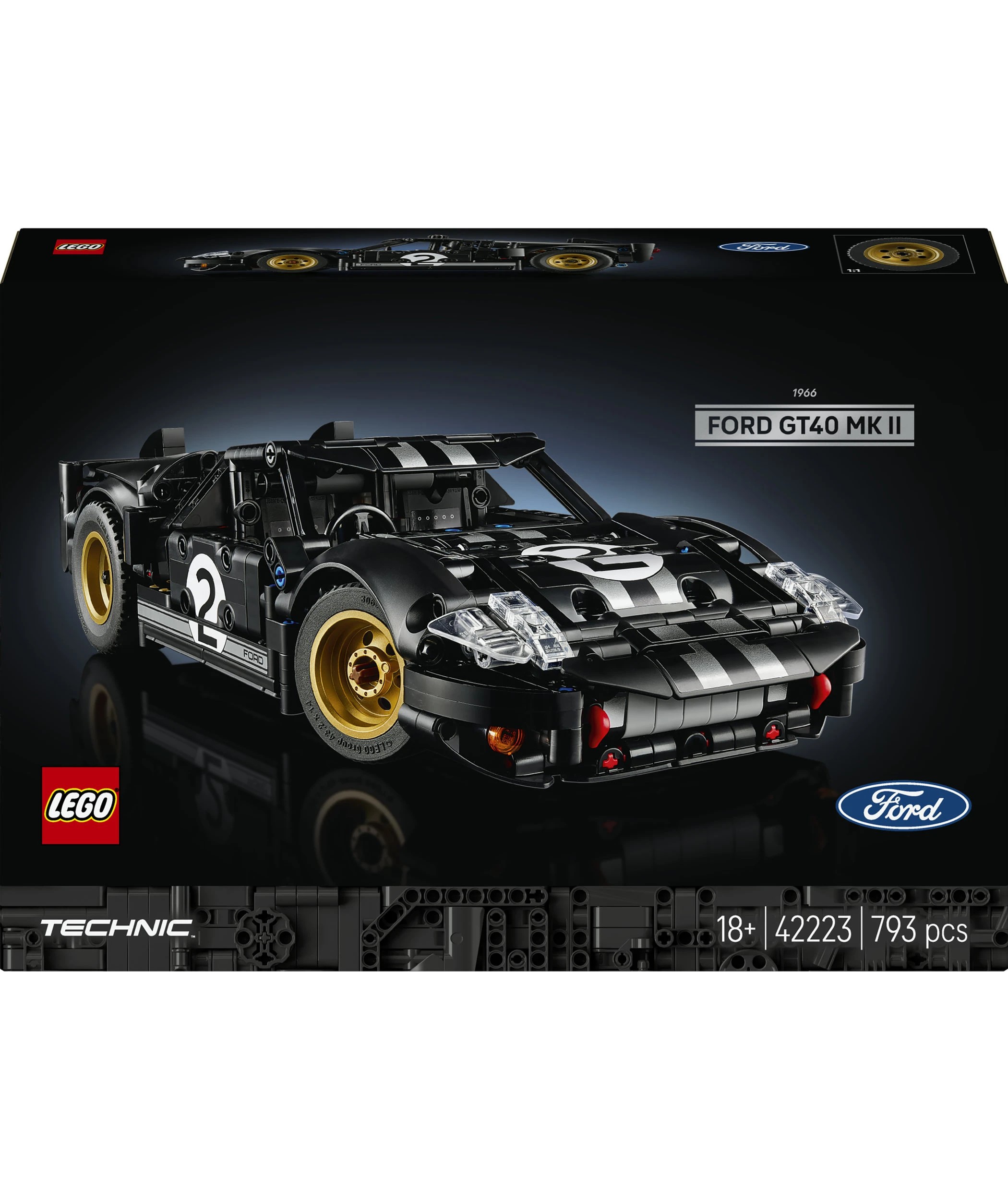 1 LEGO Technic 1966 Ford GT40 MKII Race Car 42223, 1 of 10