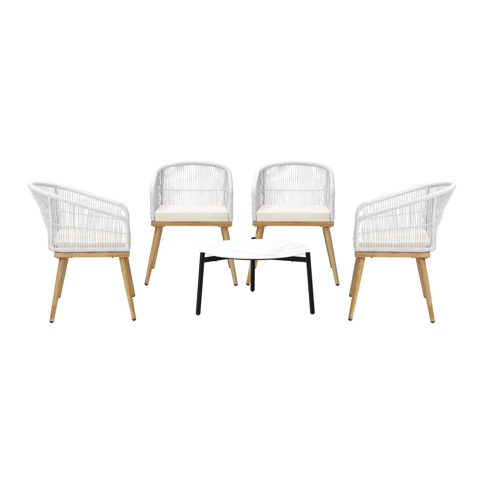 6 Livsip 5 Piece Outdoor Patio Setting Bistro Set Lounge Furniture Sets 70cm Table
 - Multi, 6 of 10