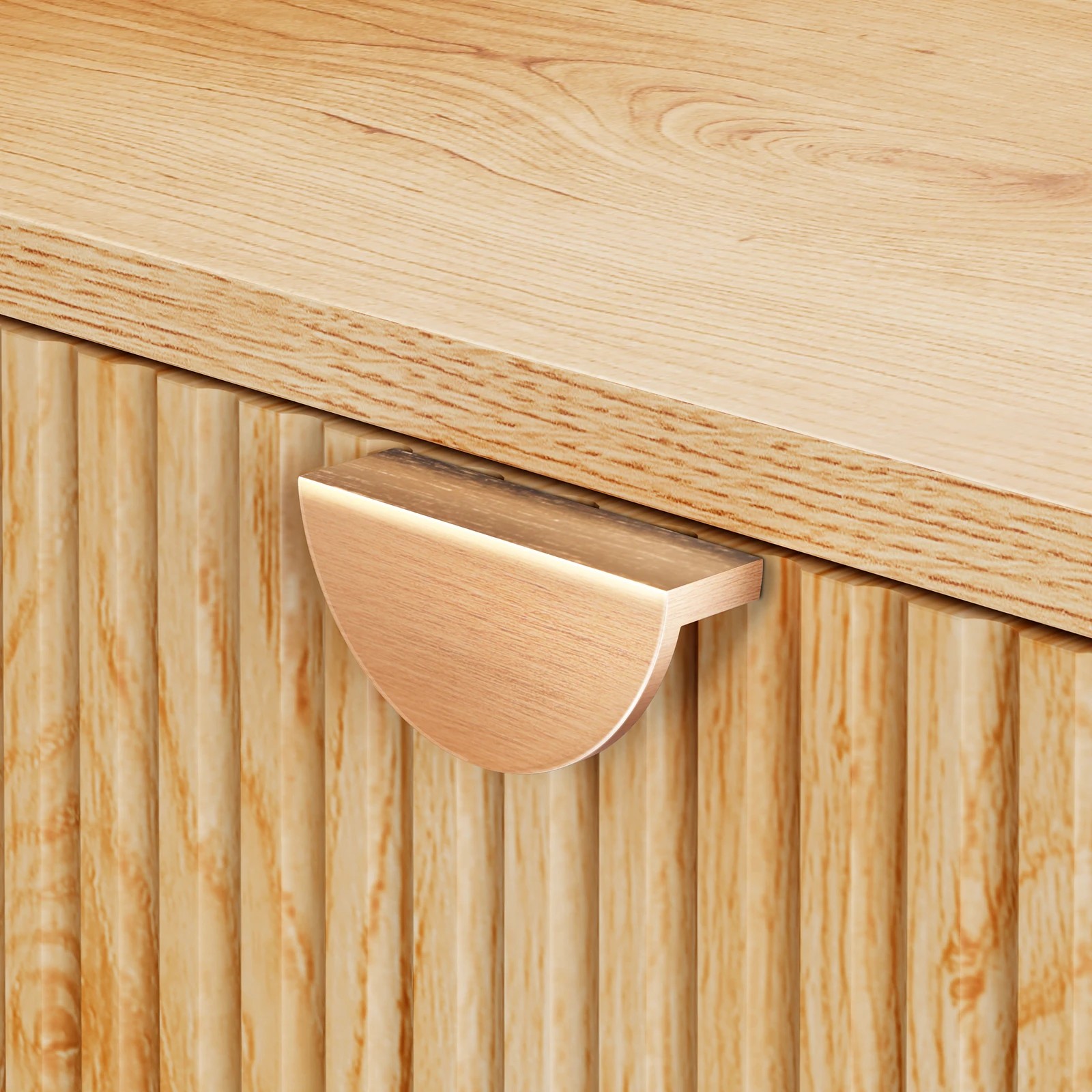 4 Alfordson 4 Chest of Drawers Modern Storage Cabinet Dresser Tallboy - Oak, 4 of 10