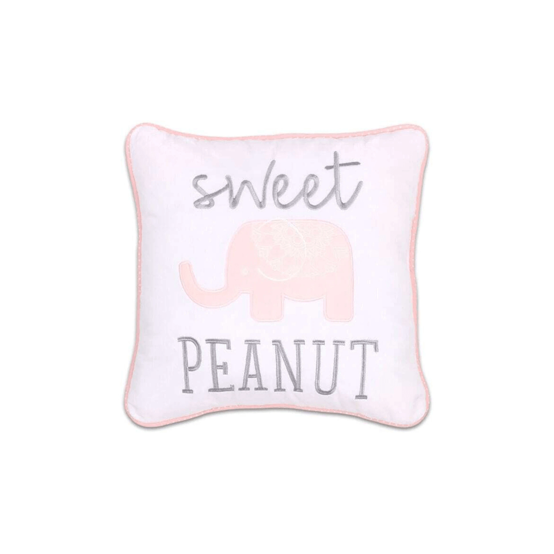 3 The Peanutshell 5pc Cot Bedding Set Sweet Peanut Grey Elephant Baby Nursery Decor
 - Pink, 3 of 4