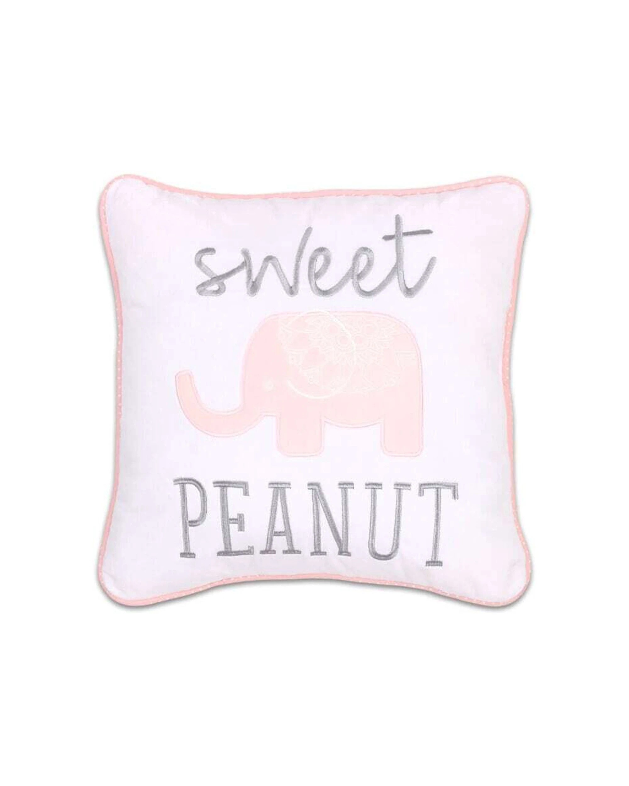 3 The Peanutshell 5pc Cot Bedding Set Sweet Peanut Grey Elephant Baby Nursery Decor
 - Pink, 3 of 4