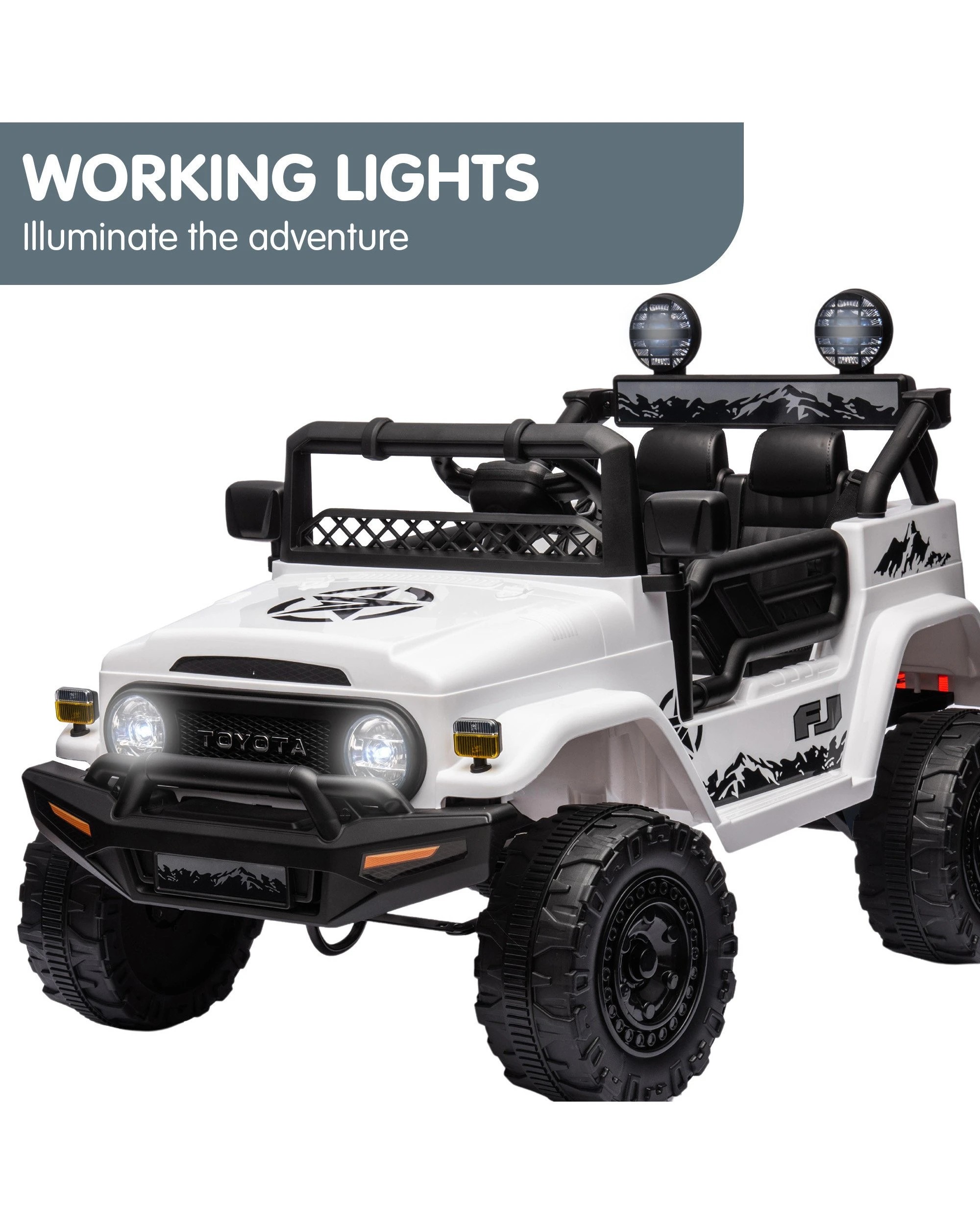 6 Kahuna Authorized Toyota Kids Ride-on FJ Cruiser J2099 - White, 6 of 10