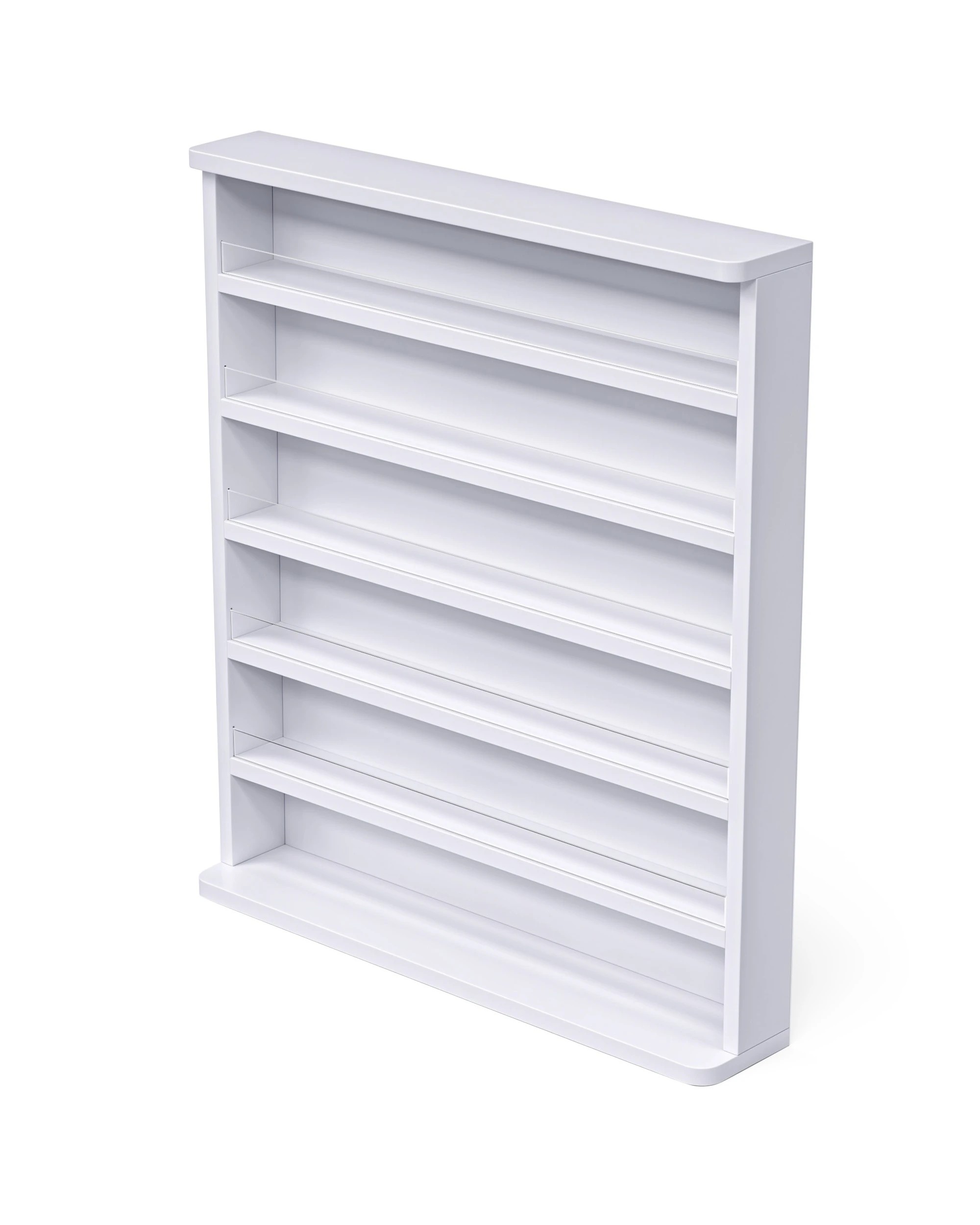 1 Advwin Nail Polish Rack Wall Mounted 6 Layers Display Stand Acrylic Baffle - White, 1 of 6
